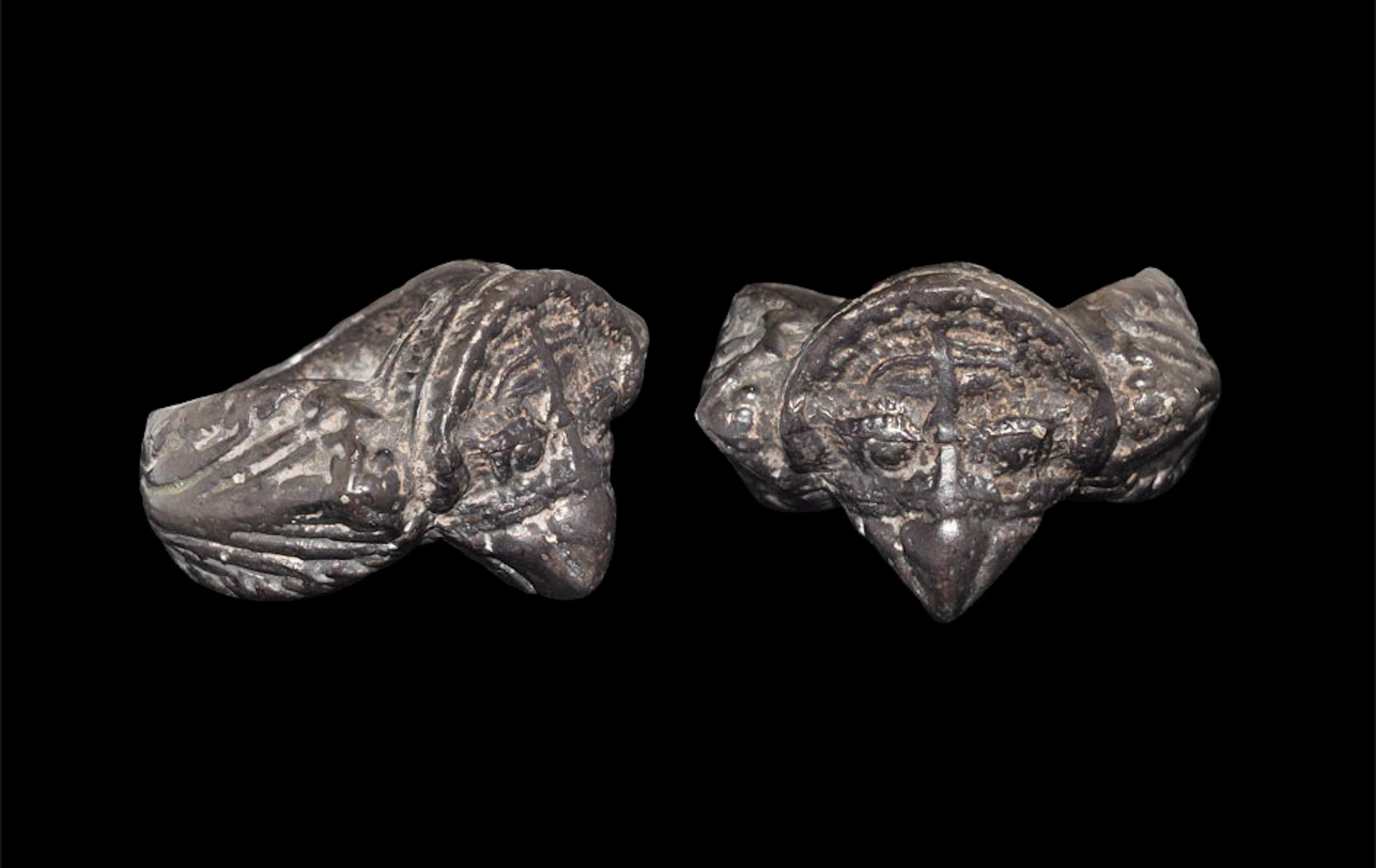 Persian Silver Huma Bird Finger Ring