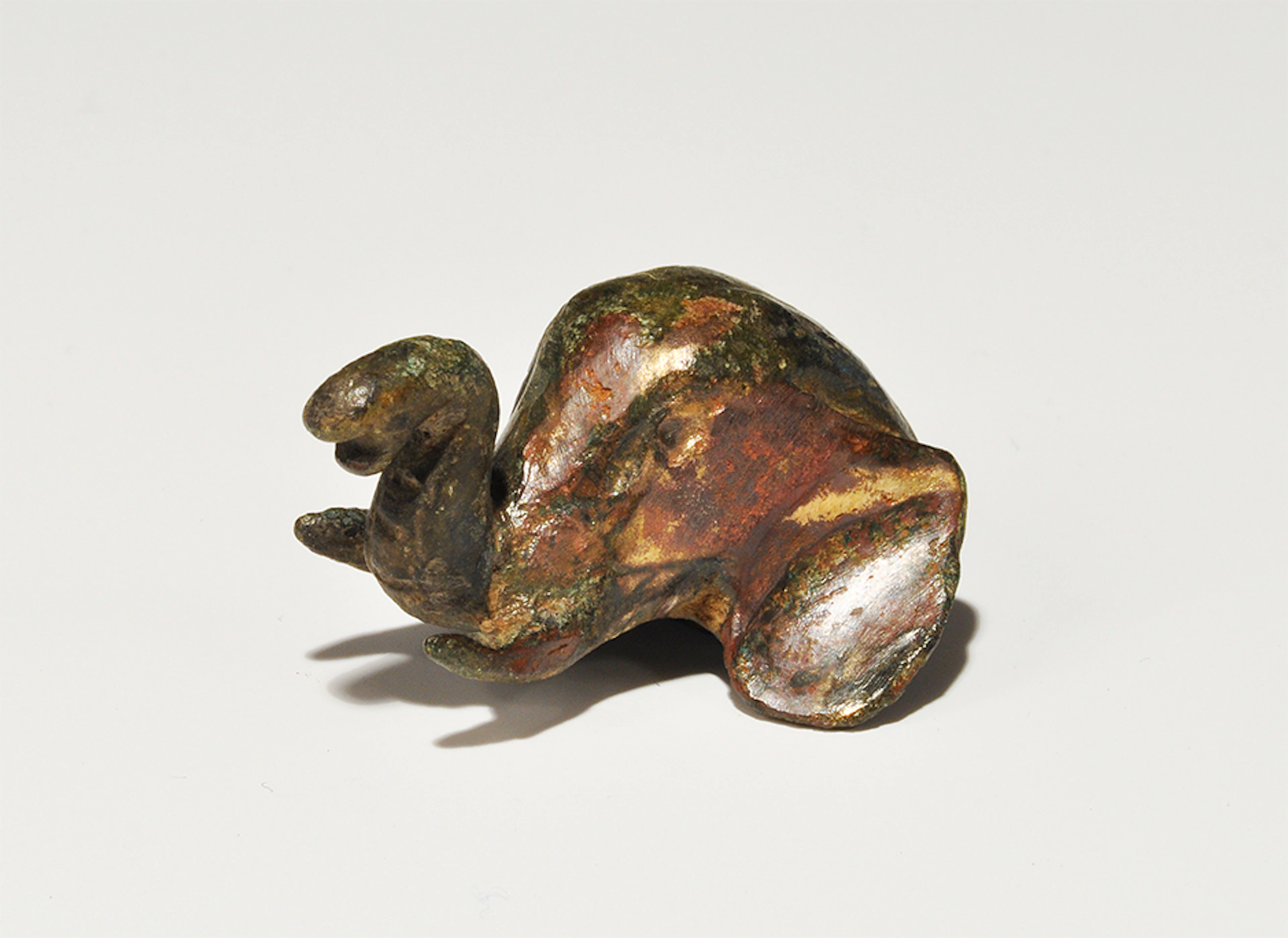 Roman Bronze Elephant Head Applique