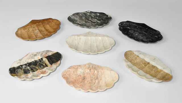 Geological Trade Group: 46 Hand-Carved Stone Soap Dishes