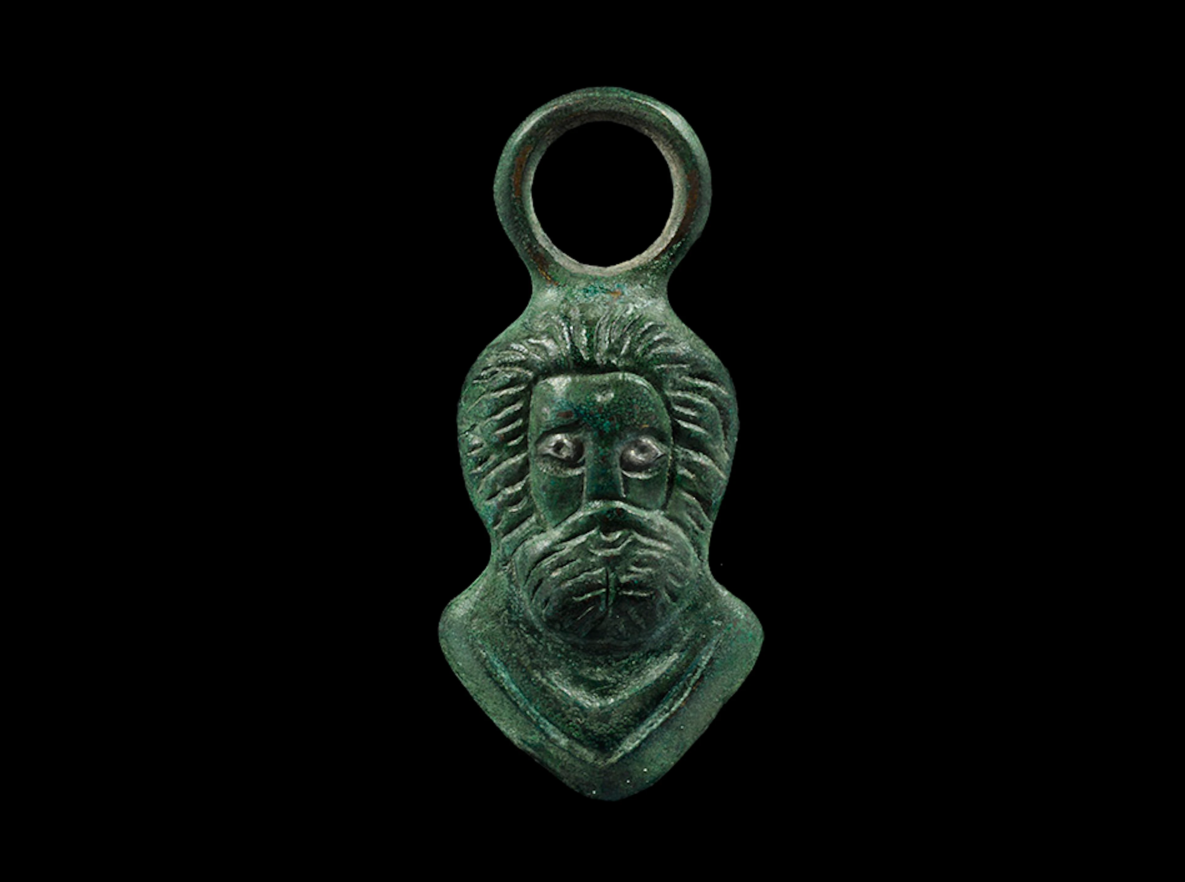 Roman Bronze Jupiter Figural Mount