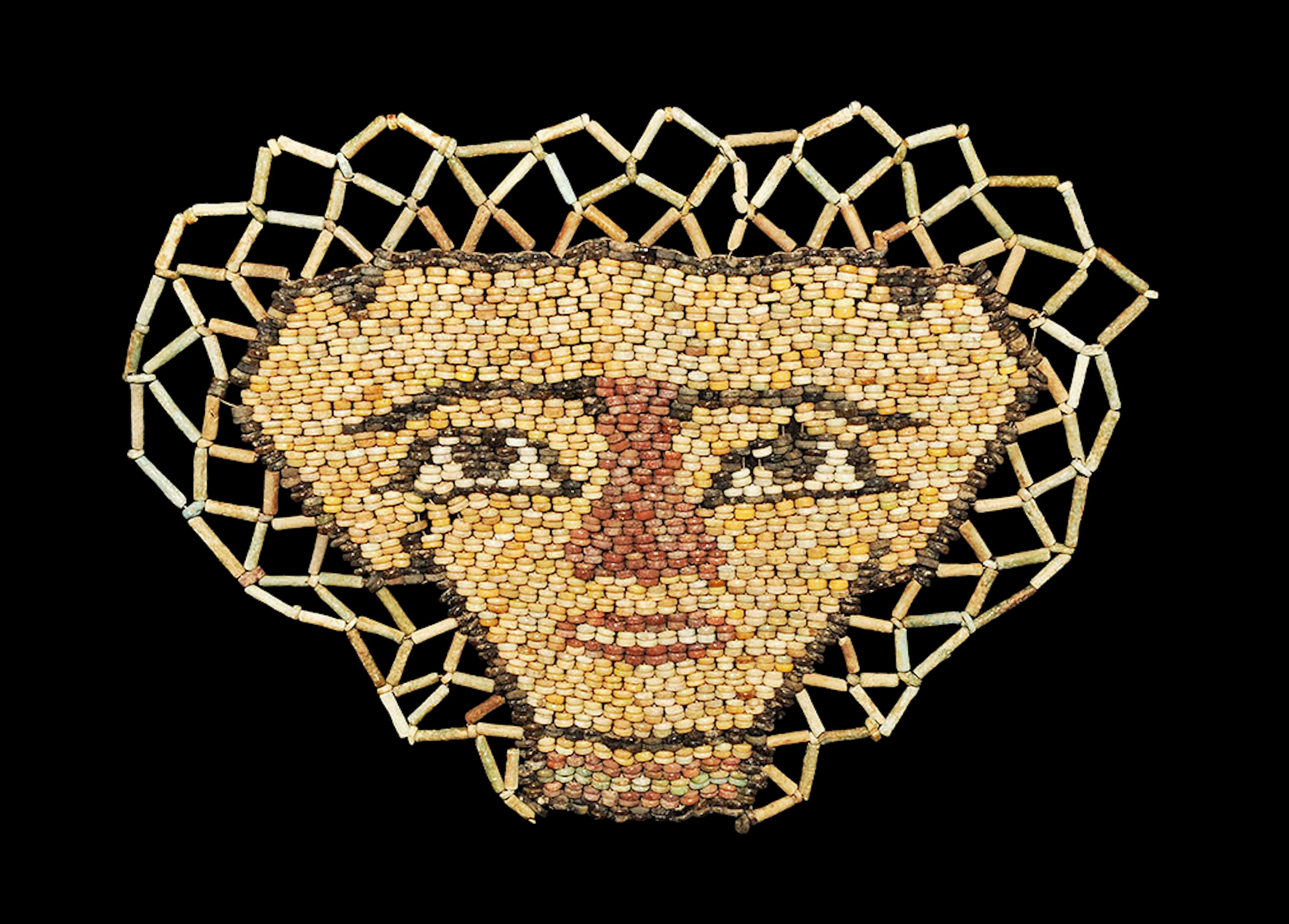 Egyptian Composition Mummy Bead Mask