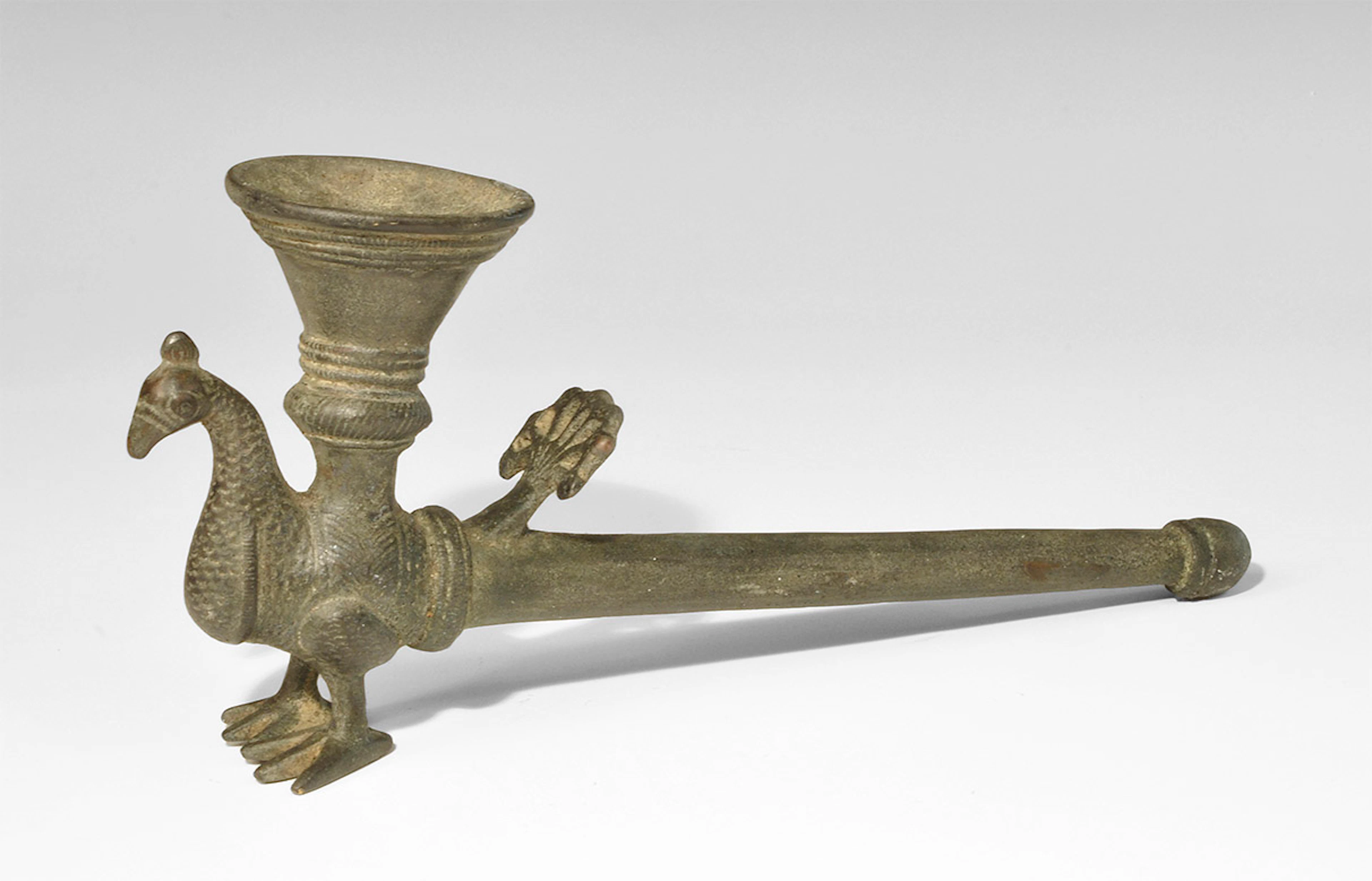 Islamic Bronze Peacock Pipe