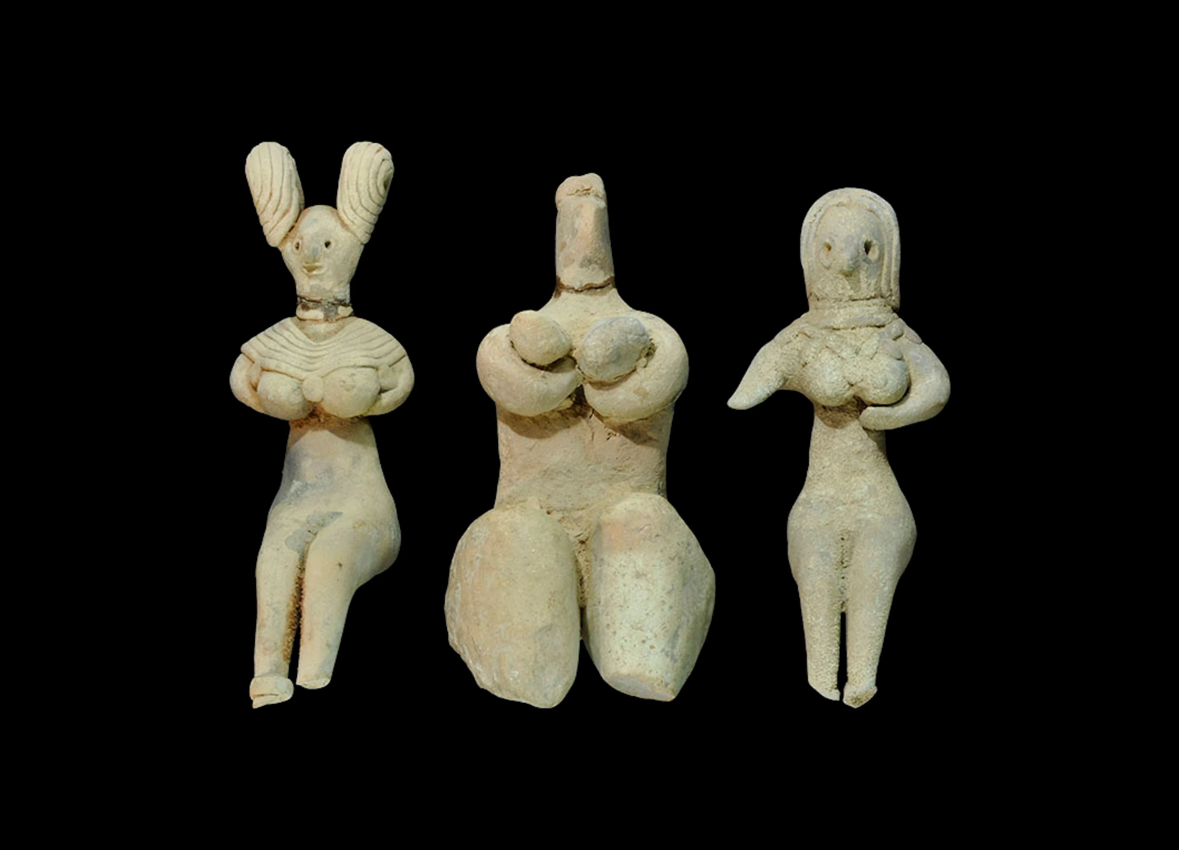 Near Eastern Ceramic Fertility Figure Group