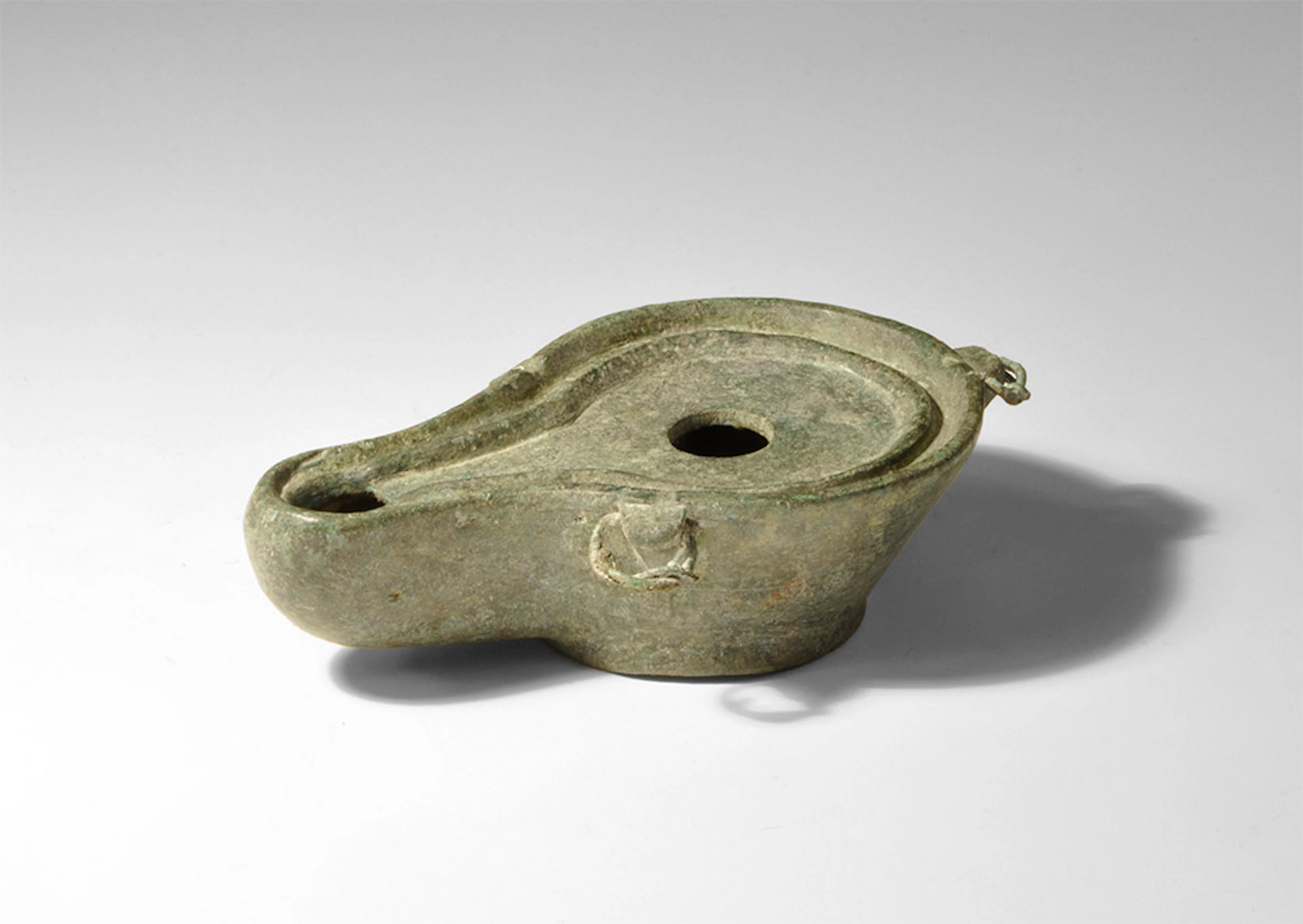 Roman Bronze Hanging Lamp