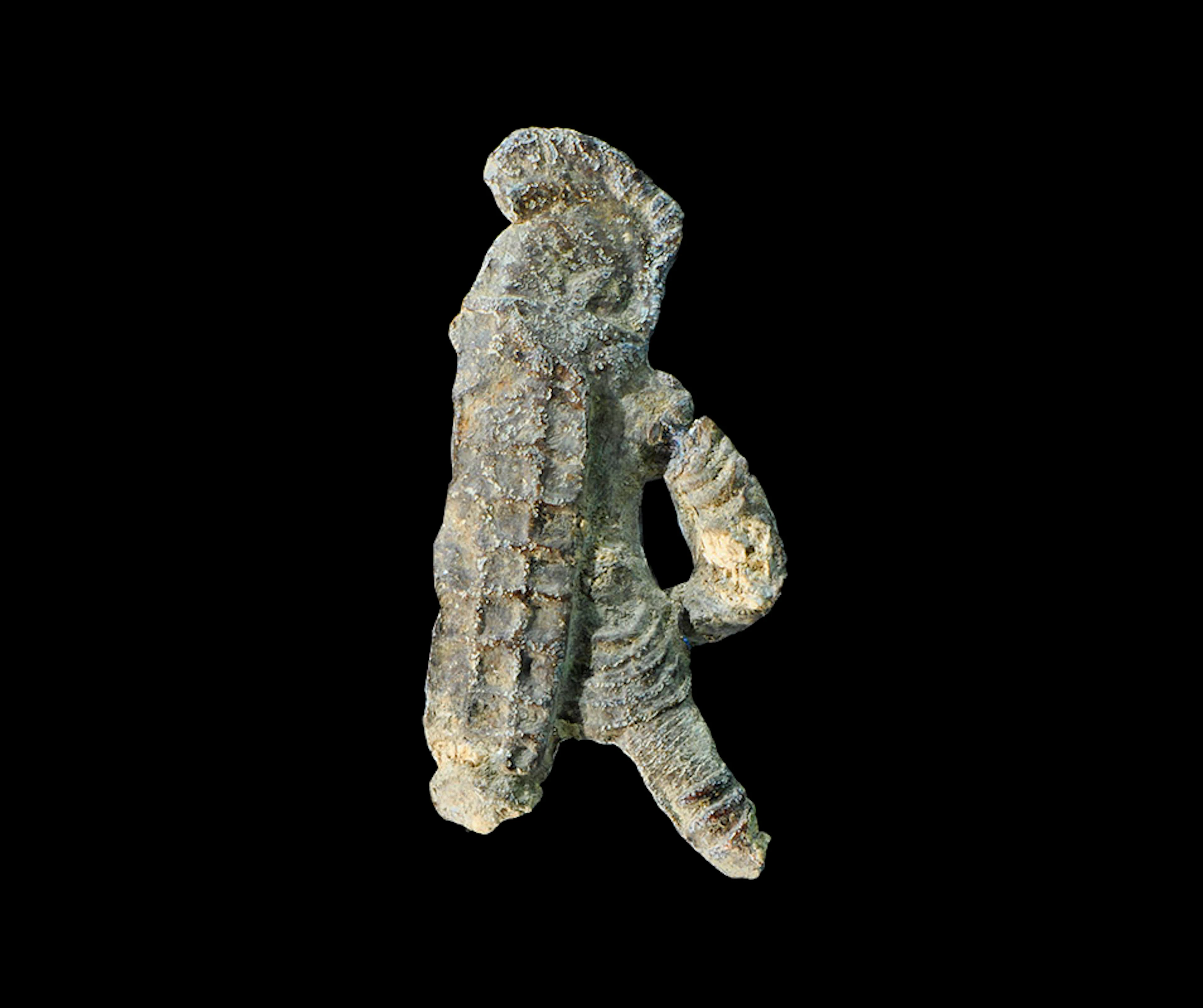 Roman Lead Bifacial Gladiator Figure