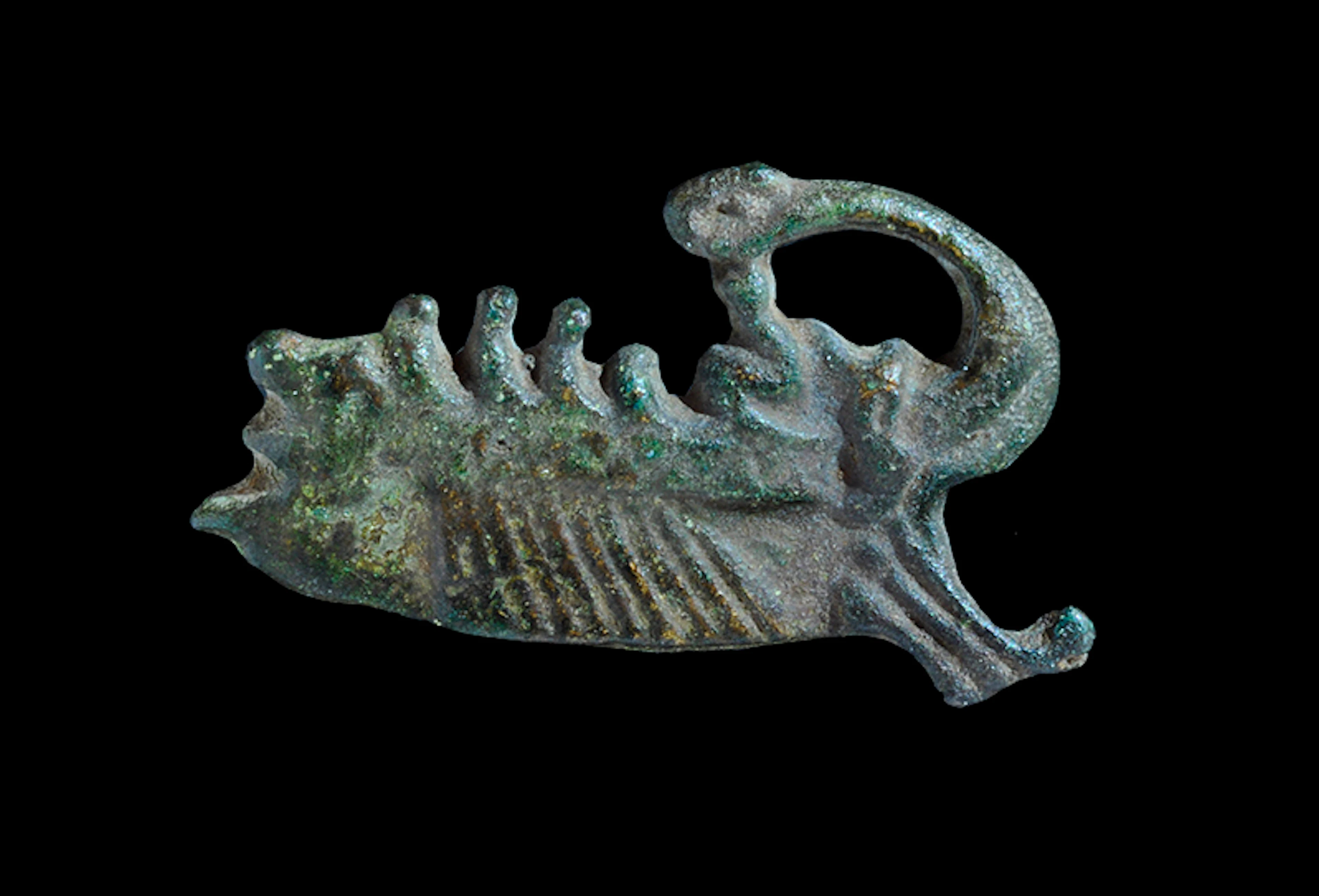 Roman Bronze Galley Brooch