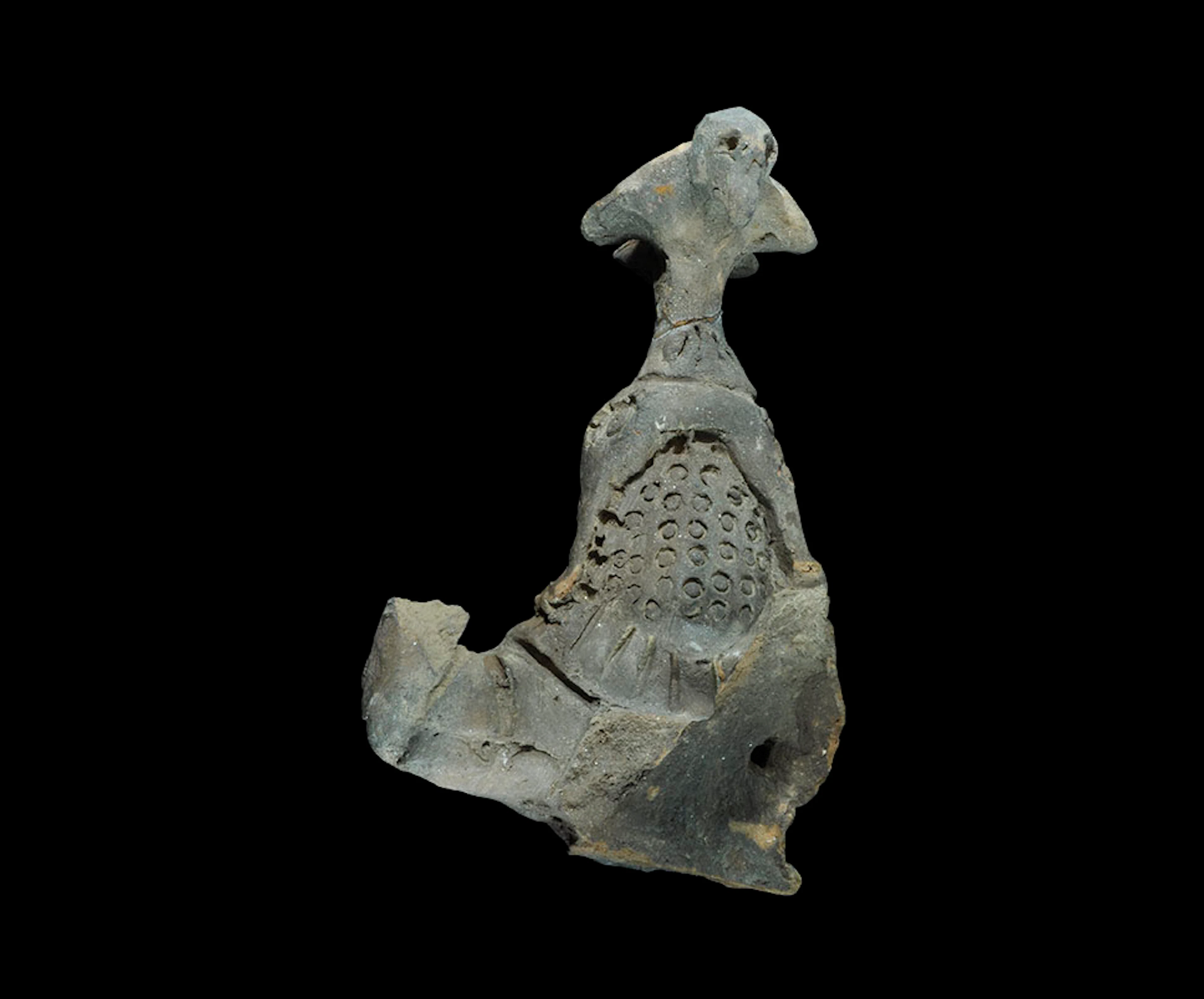 Roman Ceramic Gladiator Figurine Fragment
