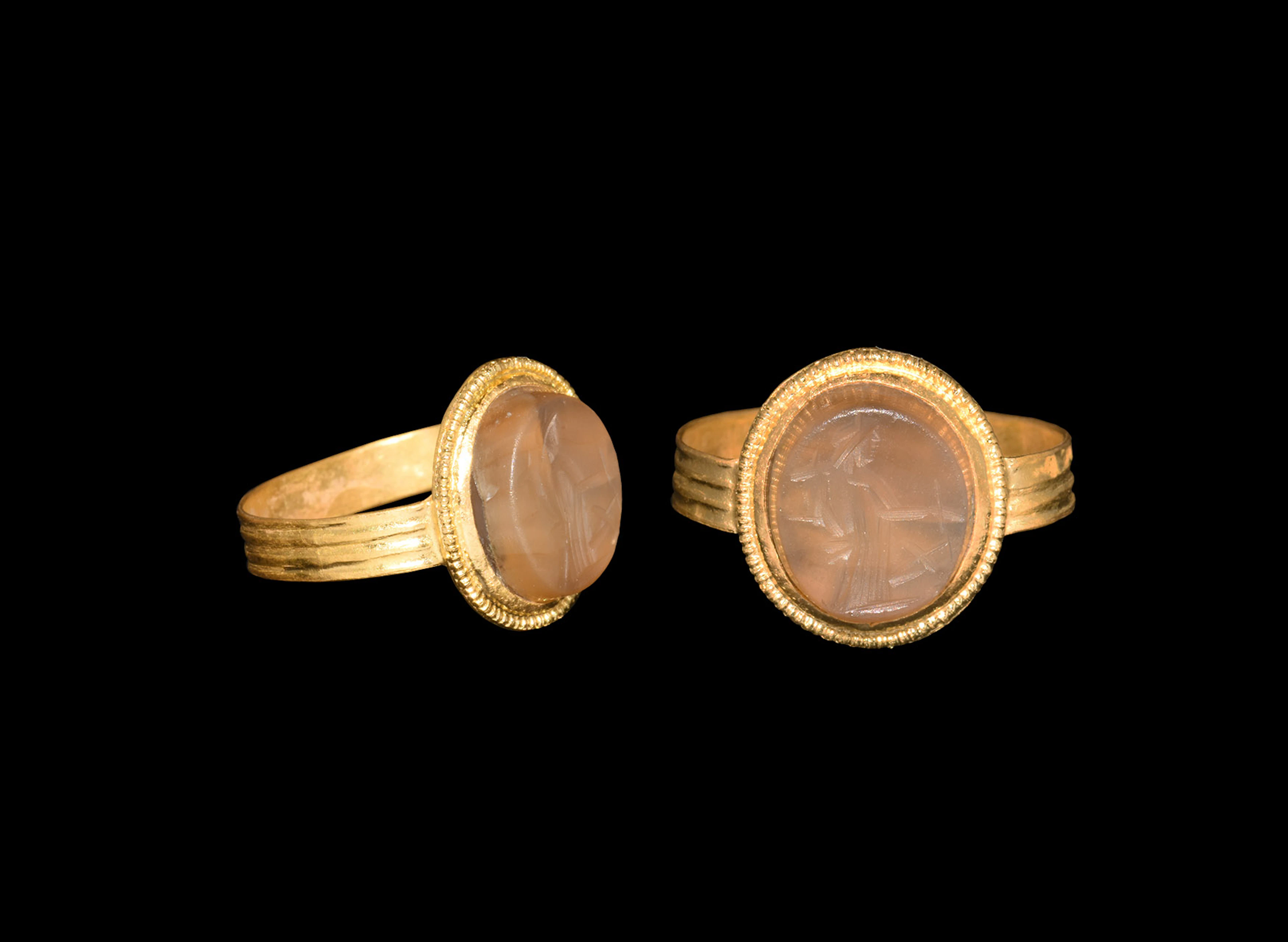 Roman Gold Ring with Fortuna Intaglio