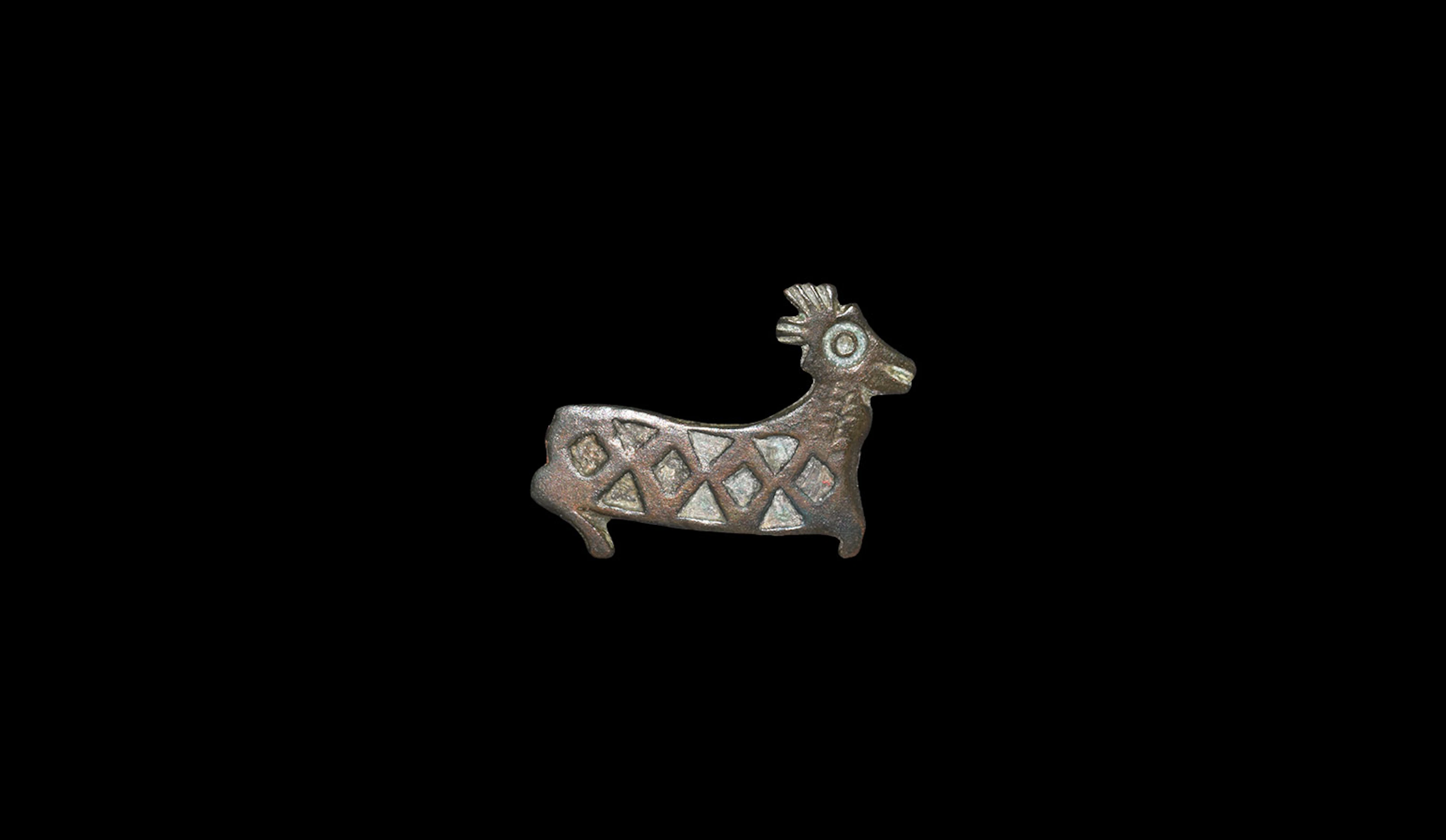 Roman Stag Plate Brooch
