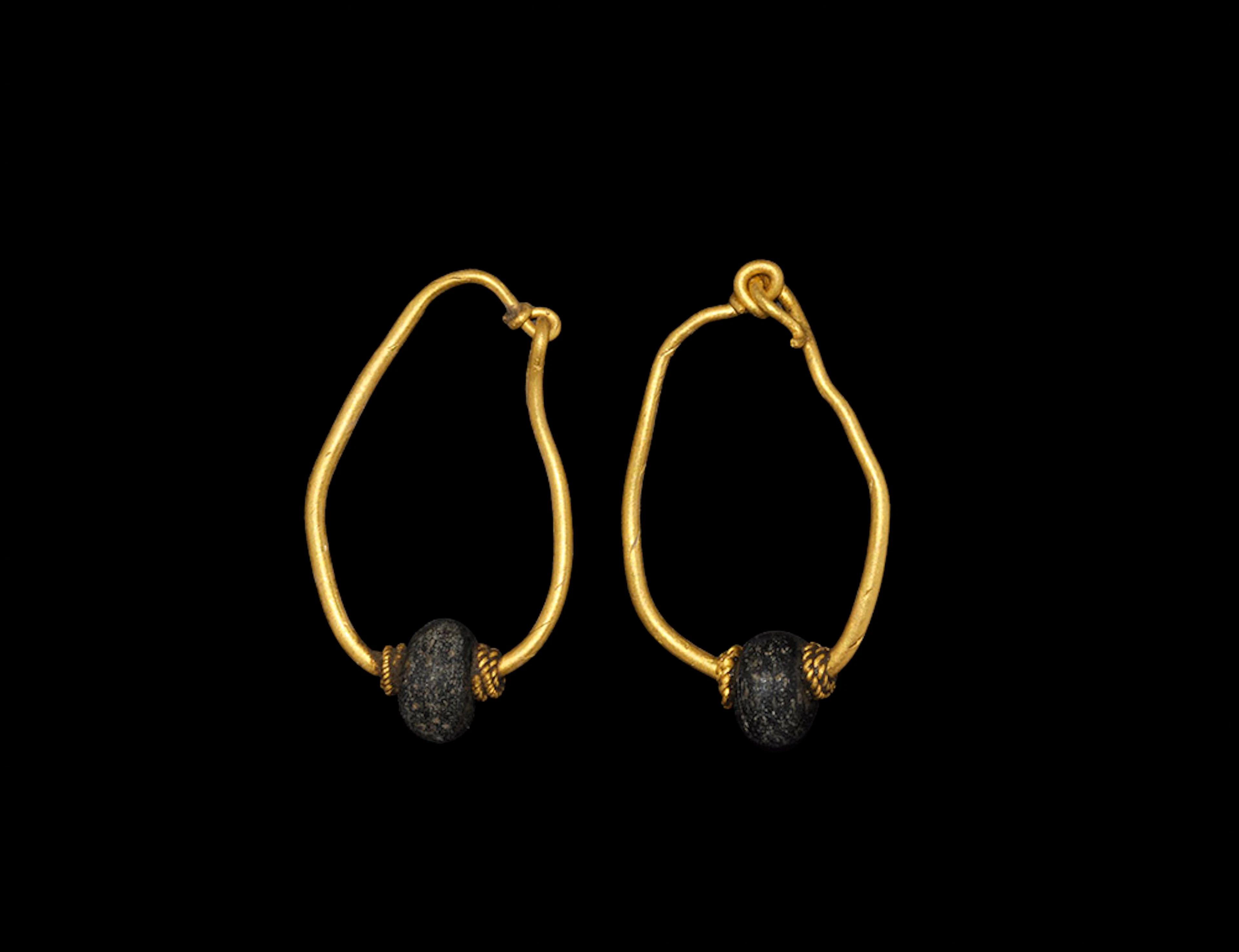 Roman Gold Earrings with Beads