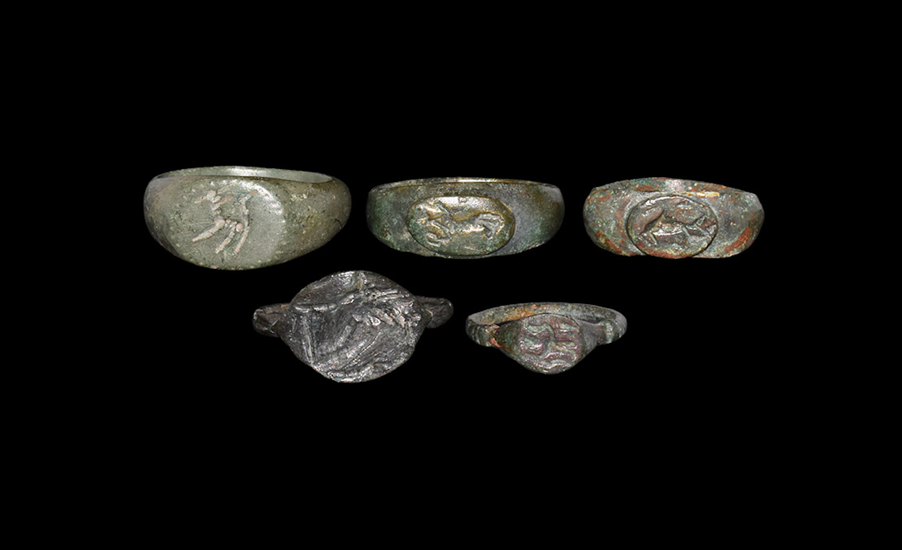 Roman Group of Engraved Rings