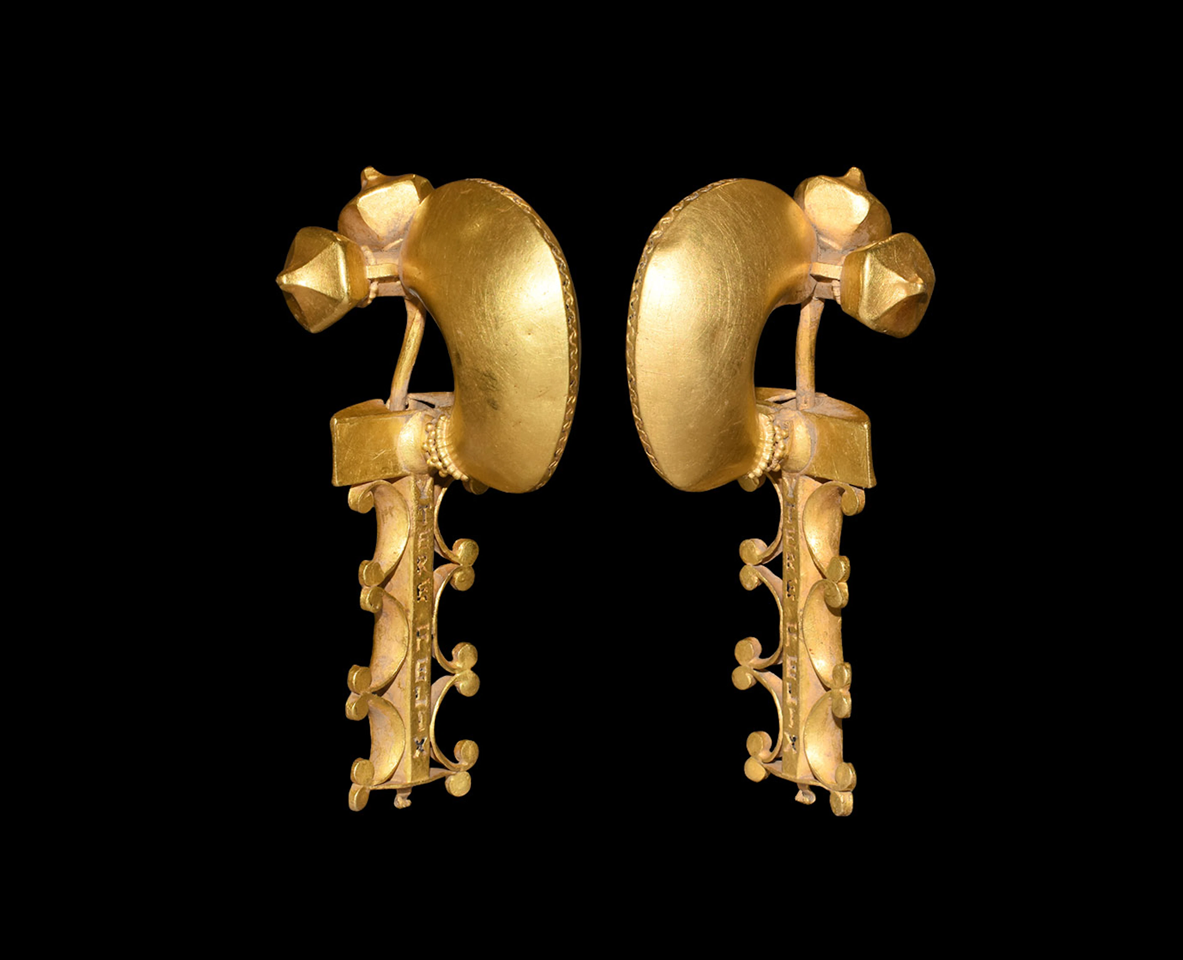 Roman Gold Crossbow Brooch with VTERE FELIX