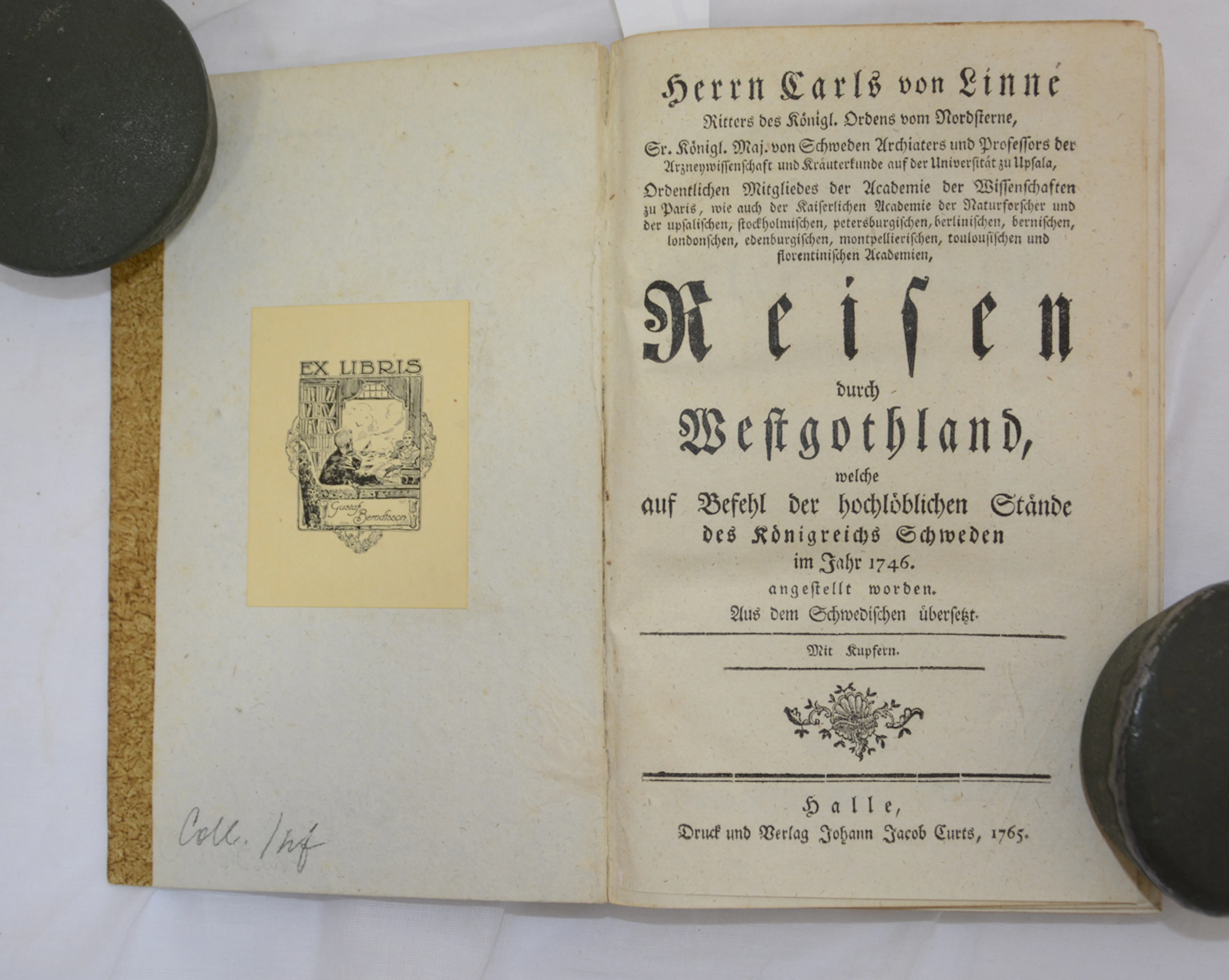 CARL V LINNÉ. REISEN durch WESTGOTHLAND welche auf Befehl der hochlöblichen Stände des Königreichs Schweden im Jahr 1746. Angestellt worden. Aus dem Schwedischen übersetzt