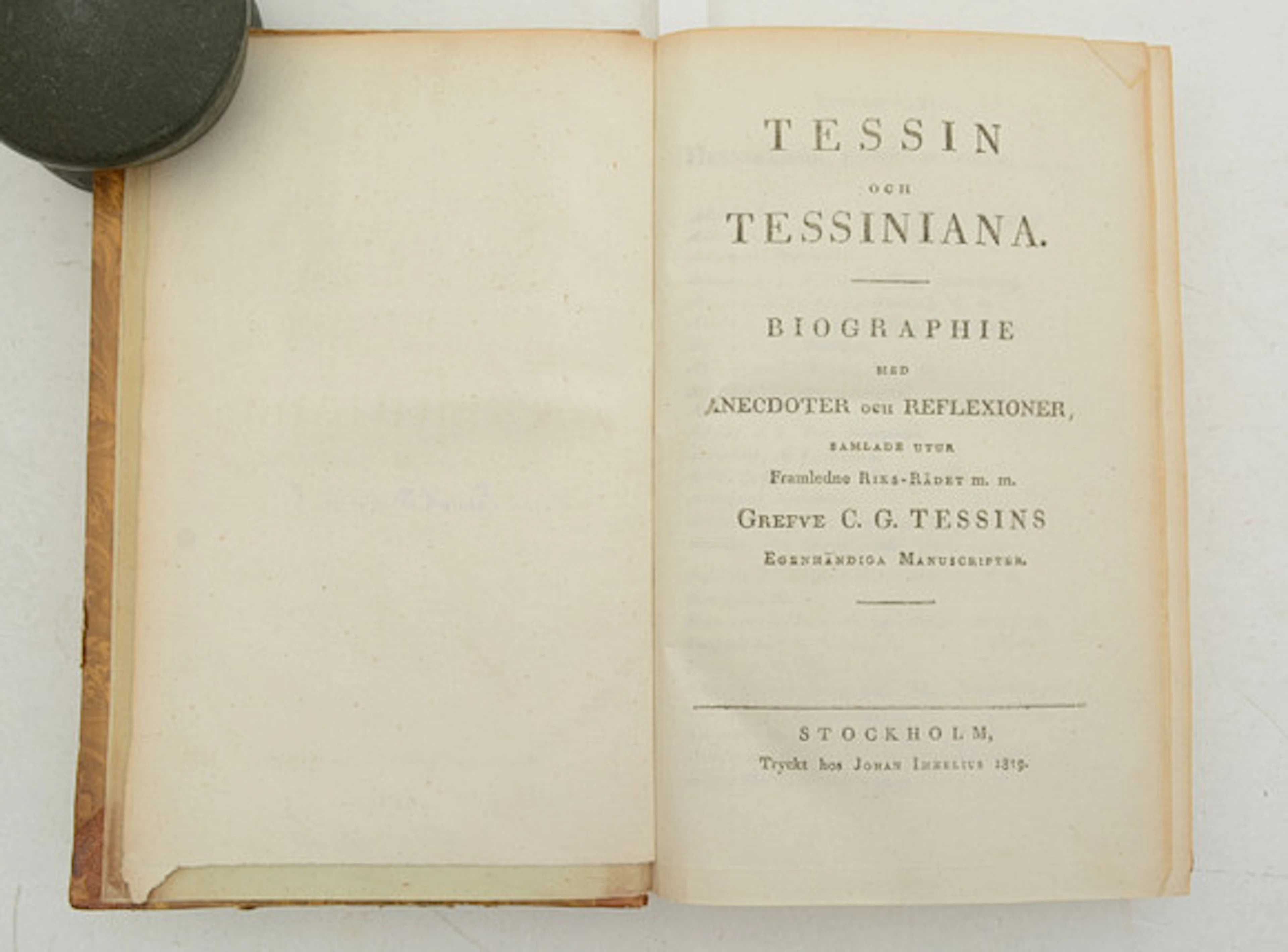 Tessin och Tessiniana. Biographie med anec…