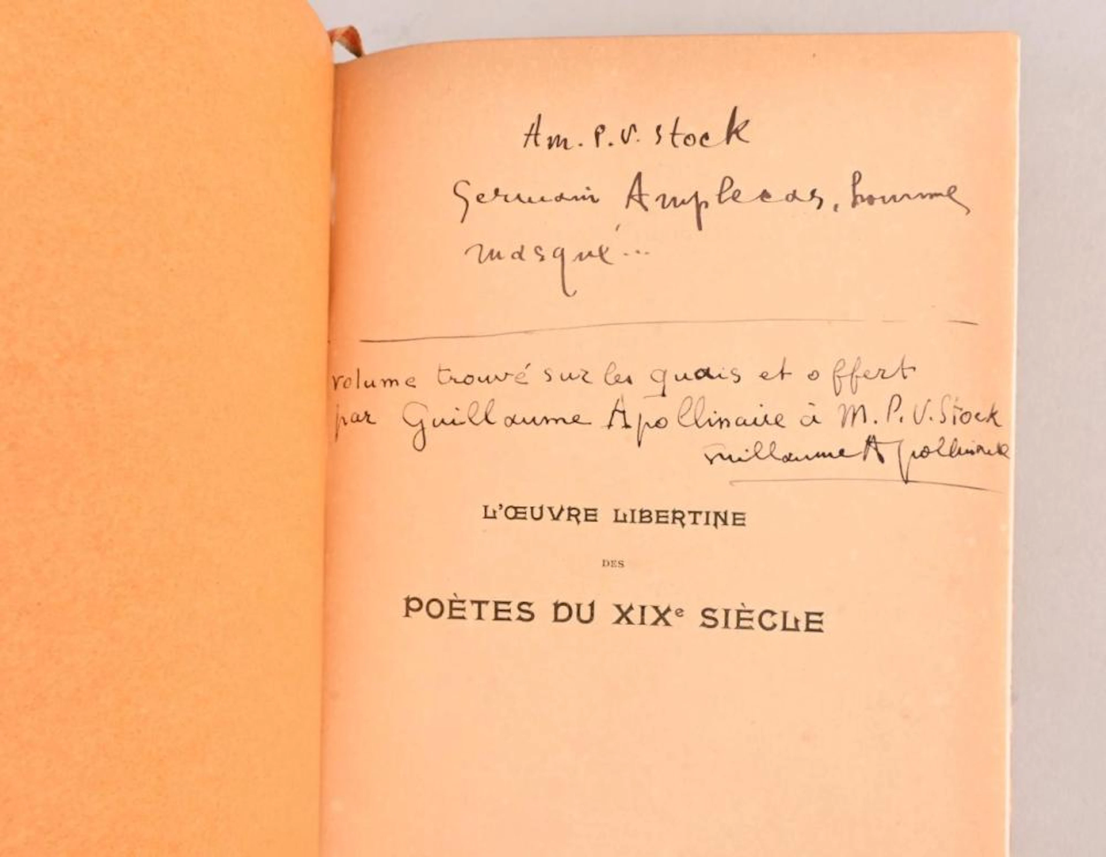 APOLLINAIRE Guillaume APOLLINAIRE Guillaume 3 ENVOIS AUTOGRAPHES À L?ÉD