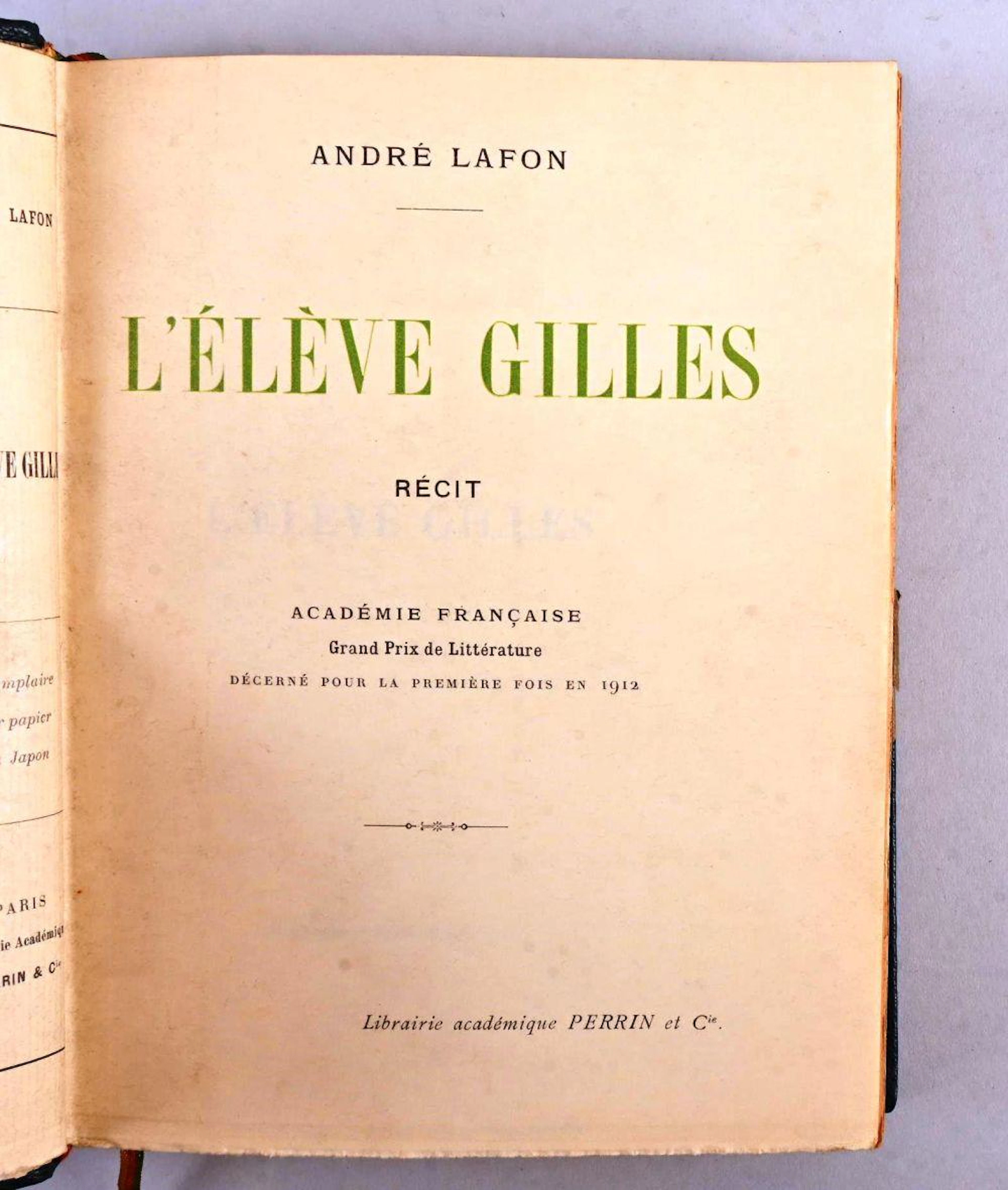 LAFON André LAFON André 1/25 DE TÊTE SUR JAPON L?Élève Gilles Paris, Pe