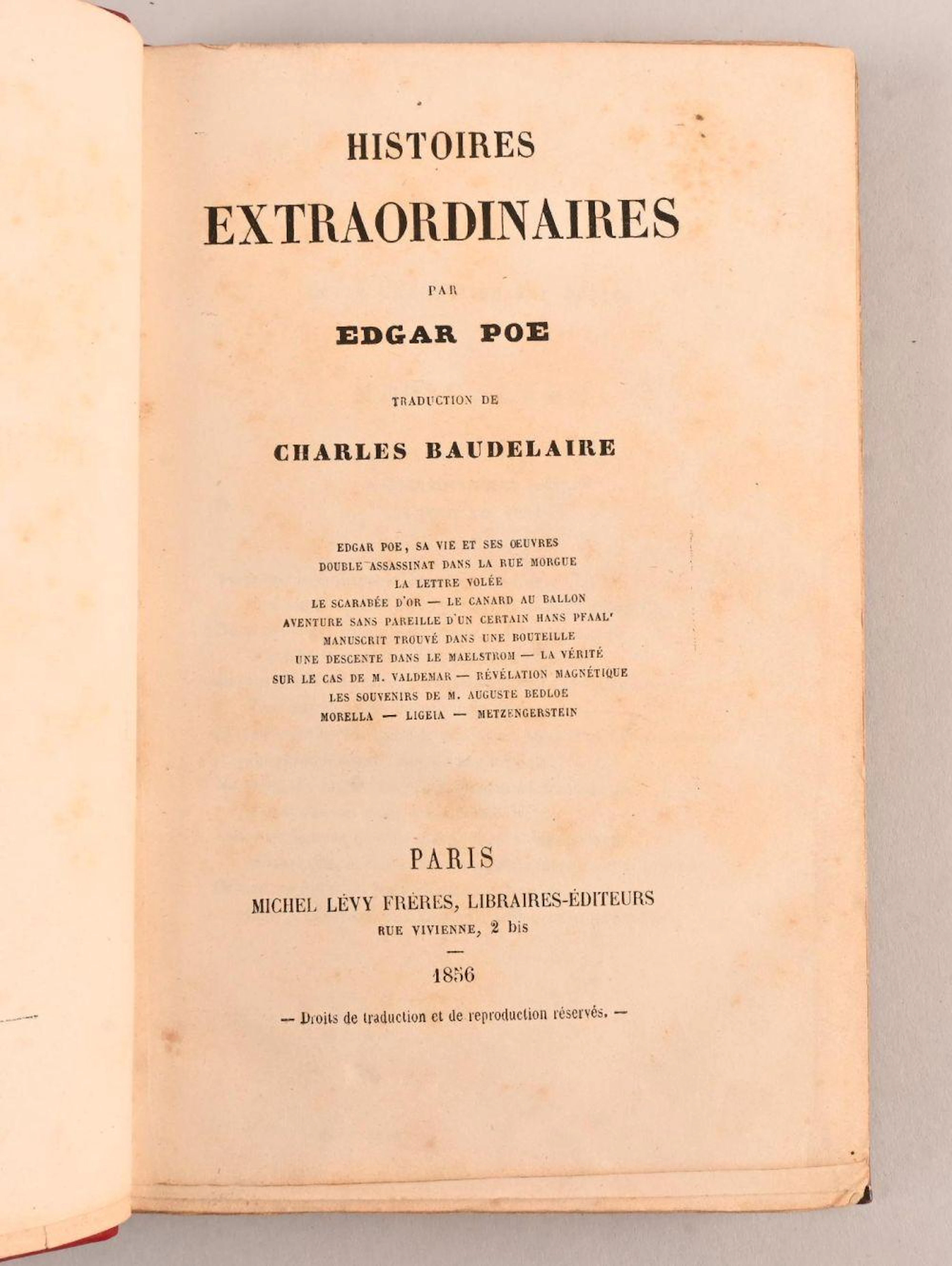 [BAUDELAIRE Charles] ? POE Allan Edgar [BAUDELAIRE Charles] ? POE Allan Ed