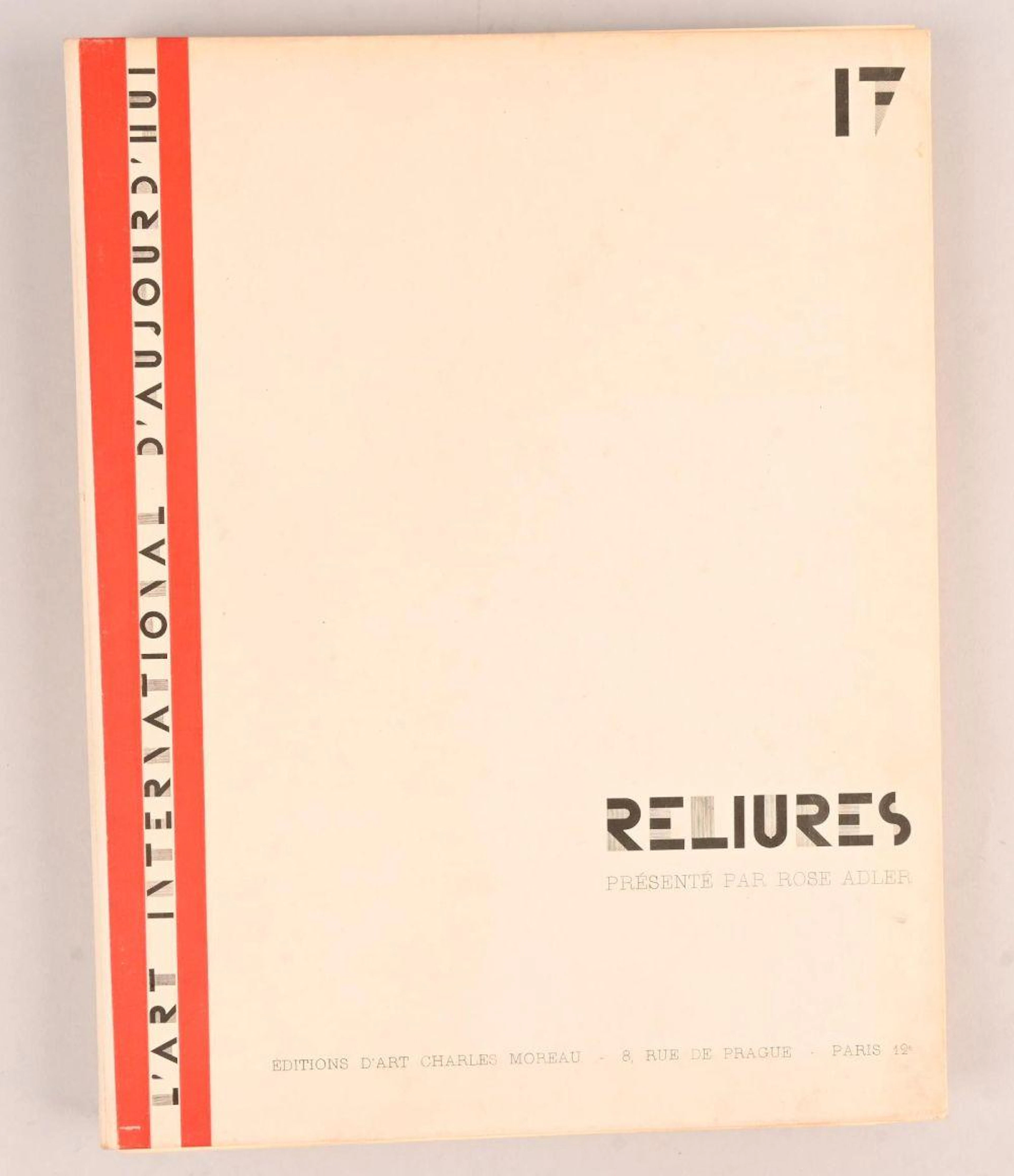 ADLER Rose ADLER Rose Reliures Paris, Charles Moreau, L'Art Internatio