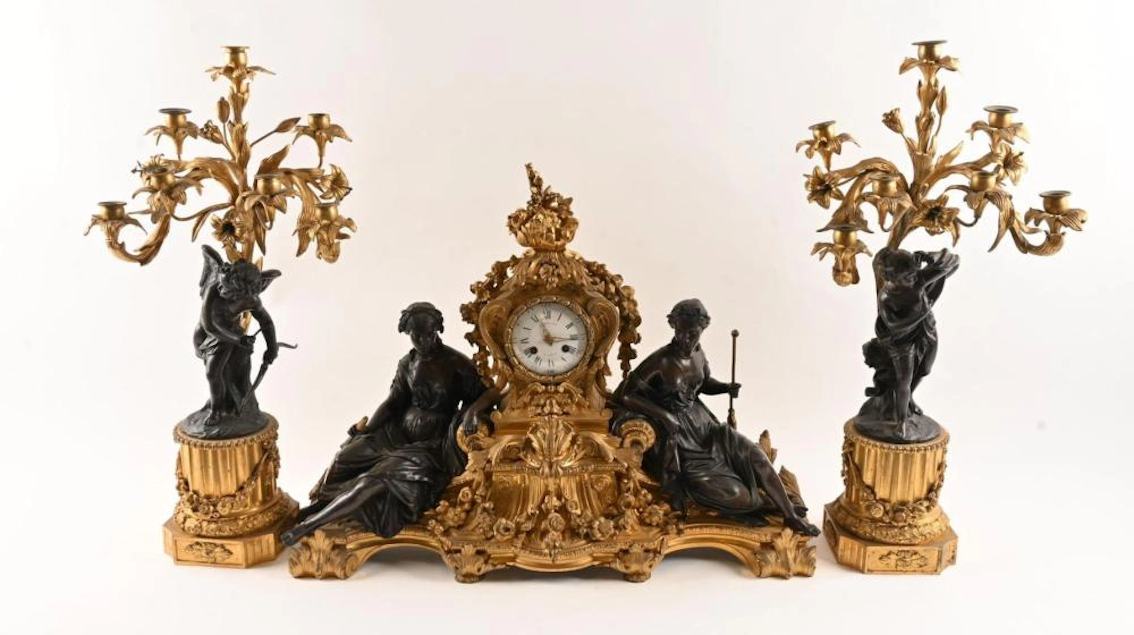 Large garniture de cheminée Napoléon III