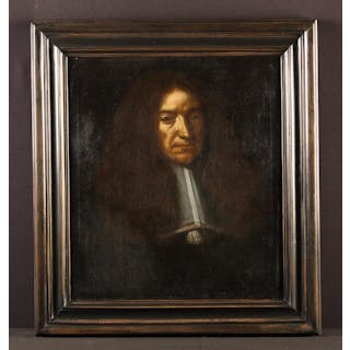 A 17th Century Oil on Canvas: Head & Shoulders Portrait of a French Judge