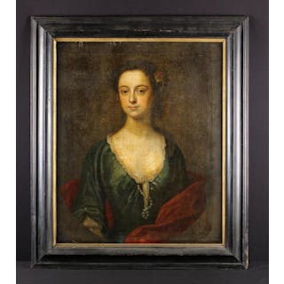 A Late 17th/Early 18th Century Oil on Canvas: Head...