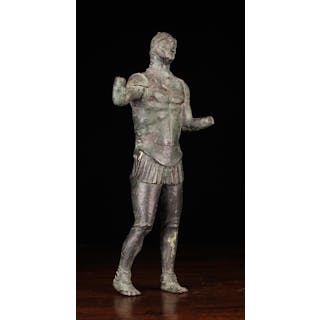 A Copper Alloy Figure of an Etruscan Warrior