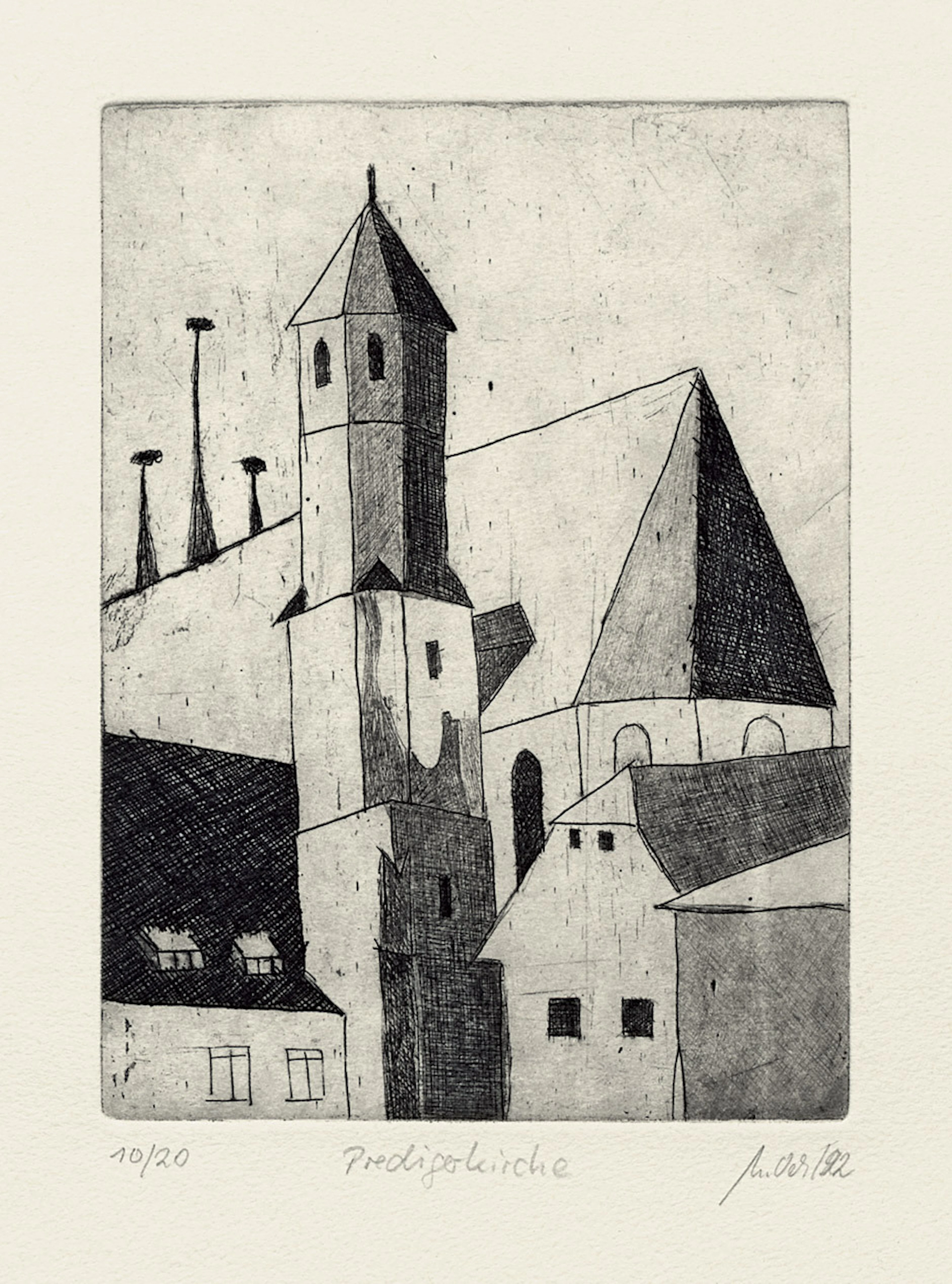 MECHTHILD OEHLER U. A.. Erfurter Mal- und Grafikverein. Graphikmappe mit 7 Originalen.