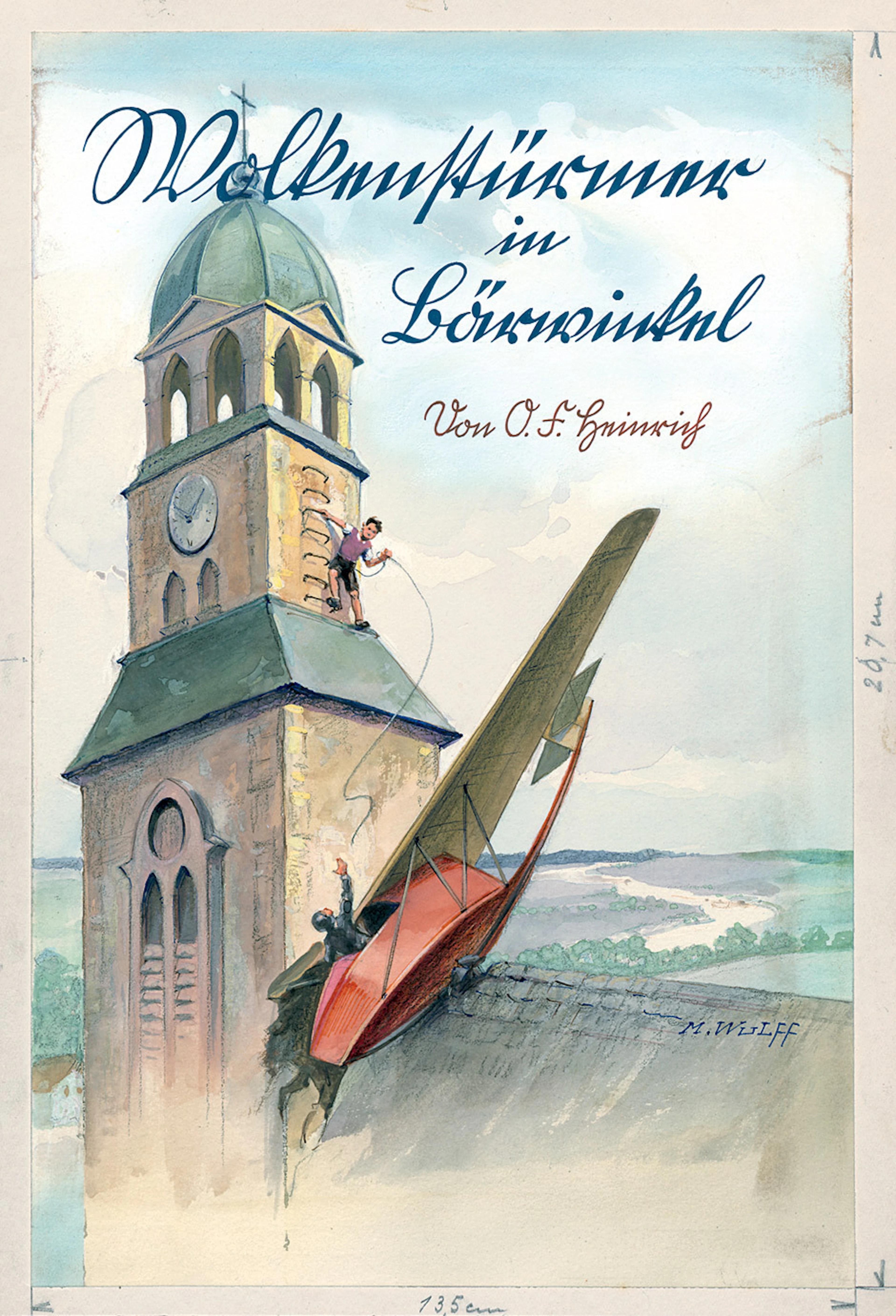 MAX WULFF. Kinderbuchillustrationen. Prachtvolle, signierte originale Gouachen und Federzeichnungen.