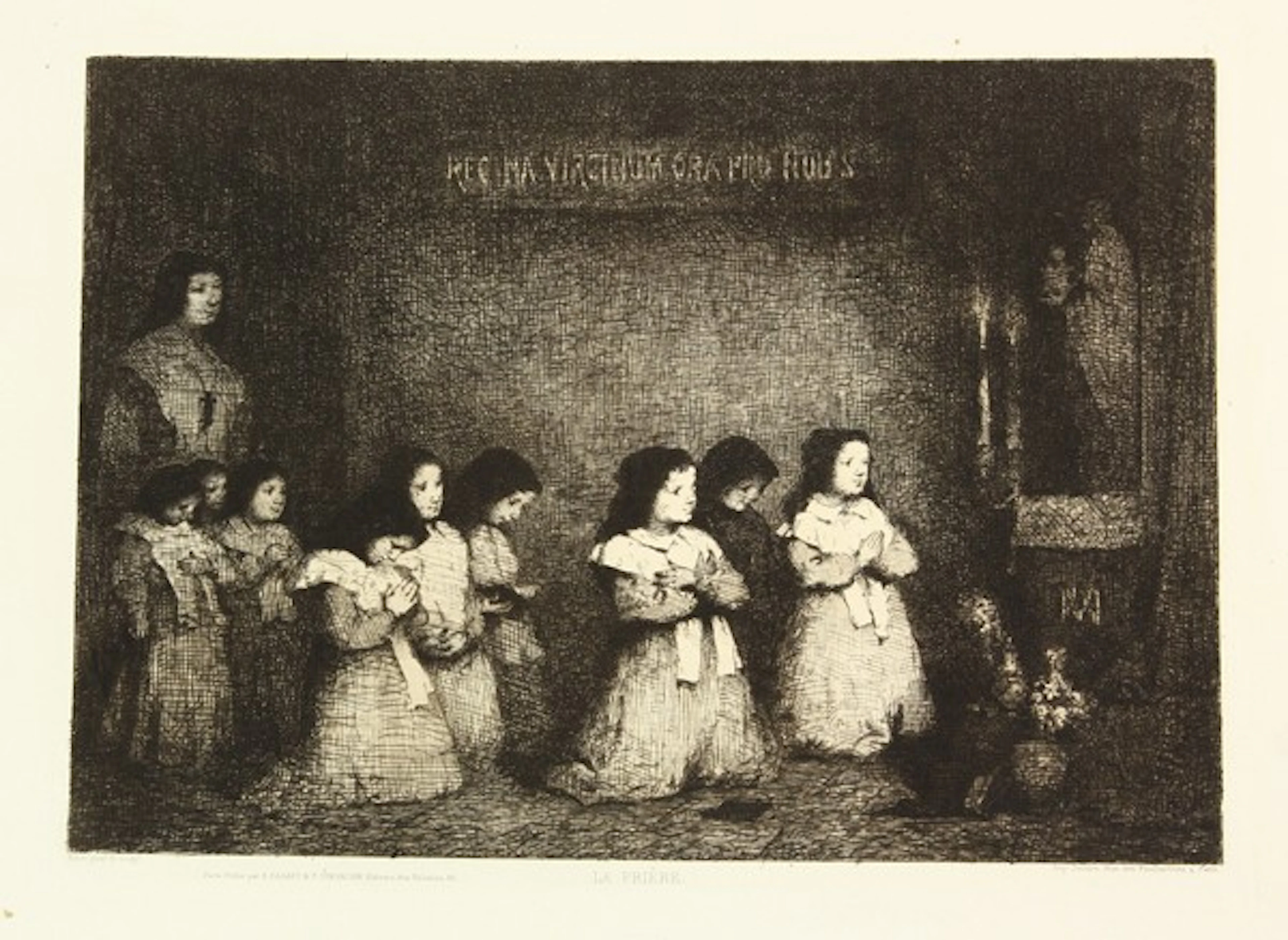 607: Engravings, after Ribot, ''La Priere''