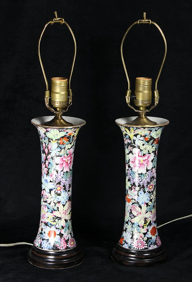 Chinese Mille Fleur Vases