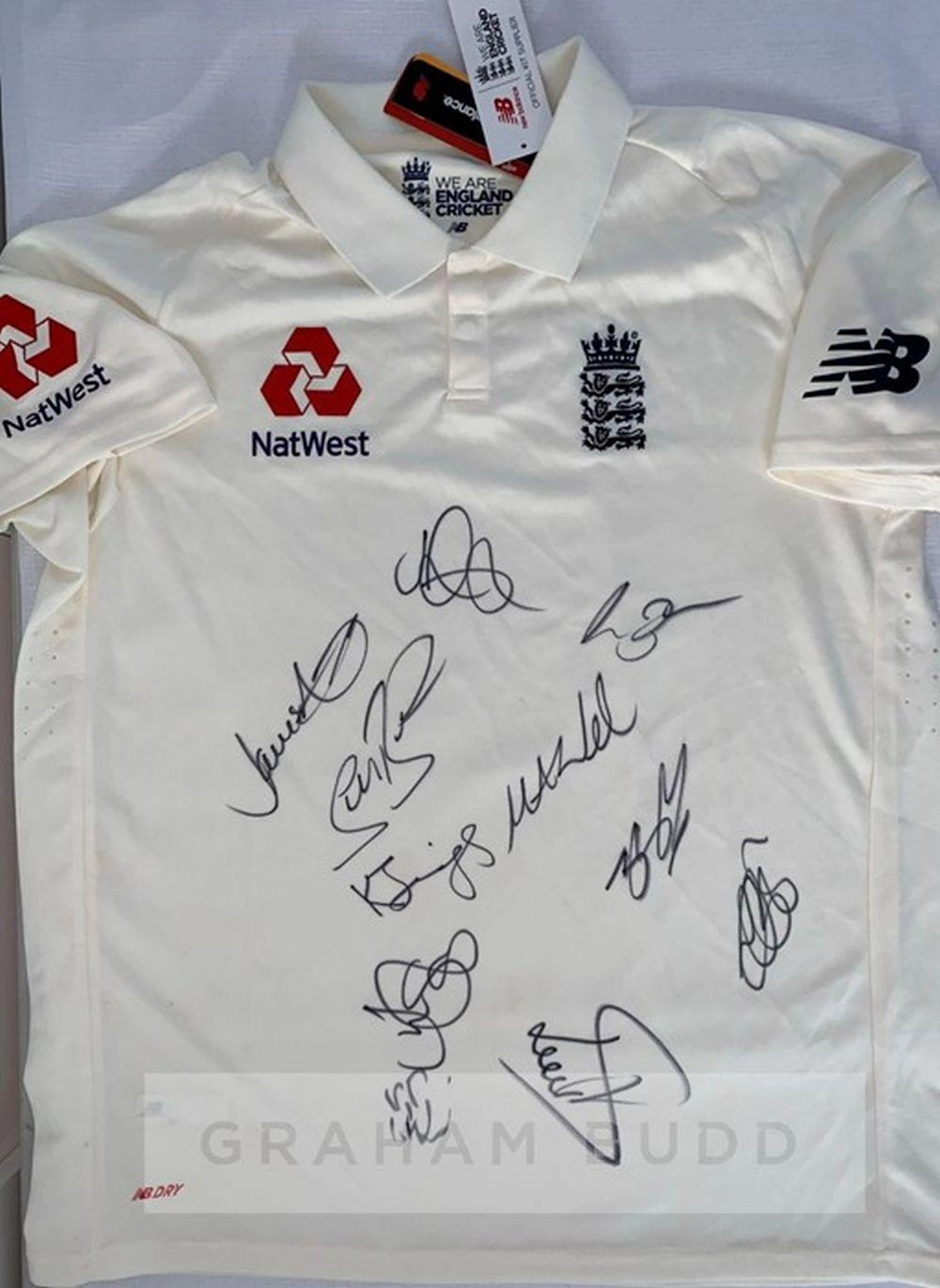 ENGLAND CRICKET SHIRT SIGNED ON THE OCCASION OF JOE...