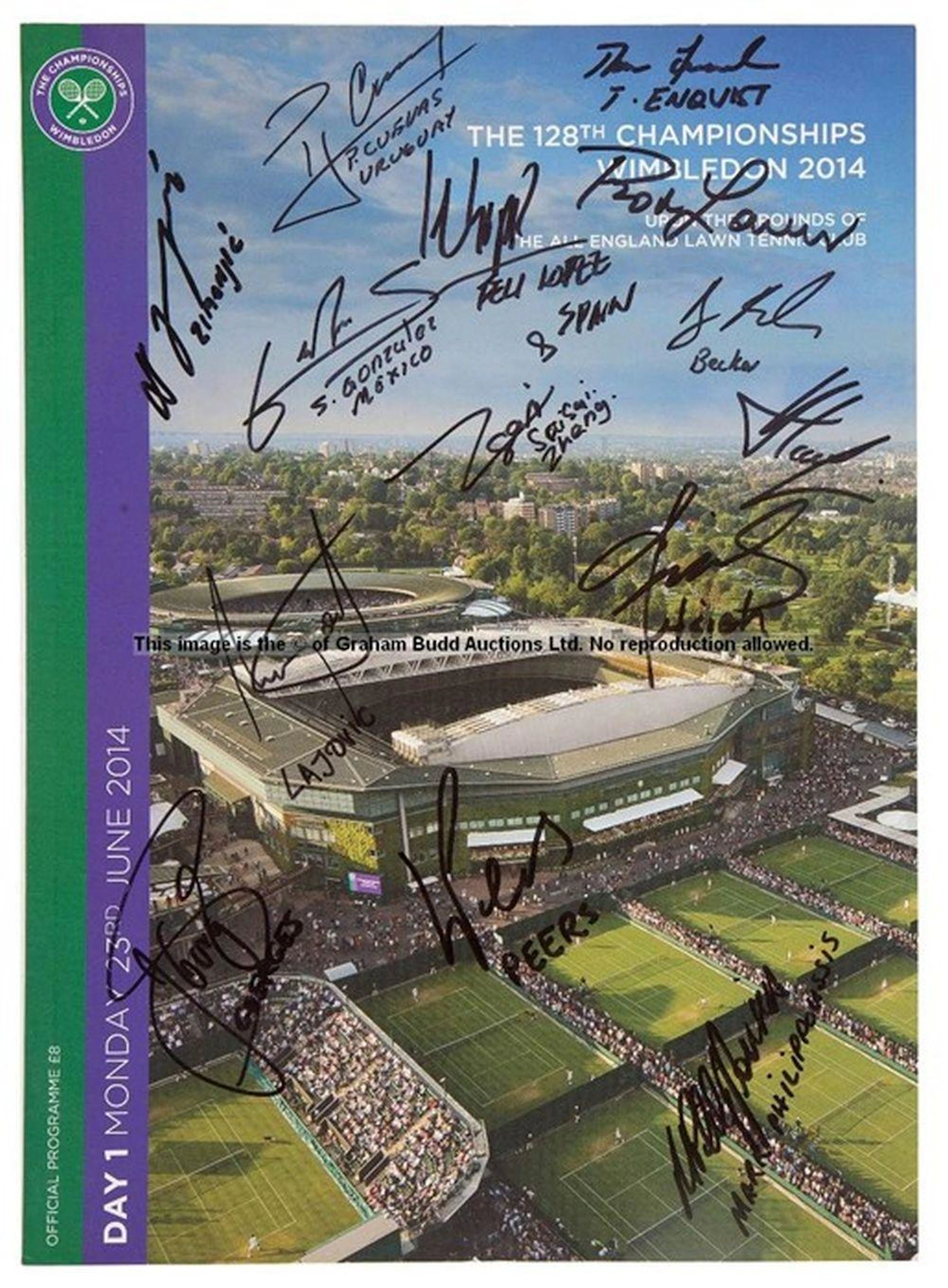 COLLECTION OF SIGNED AELTC WIMBLEDON PROGRAMMES