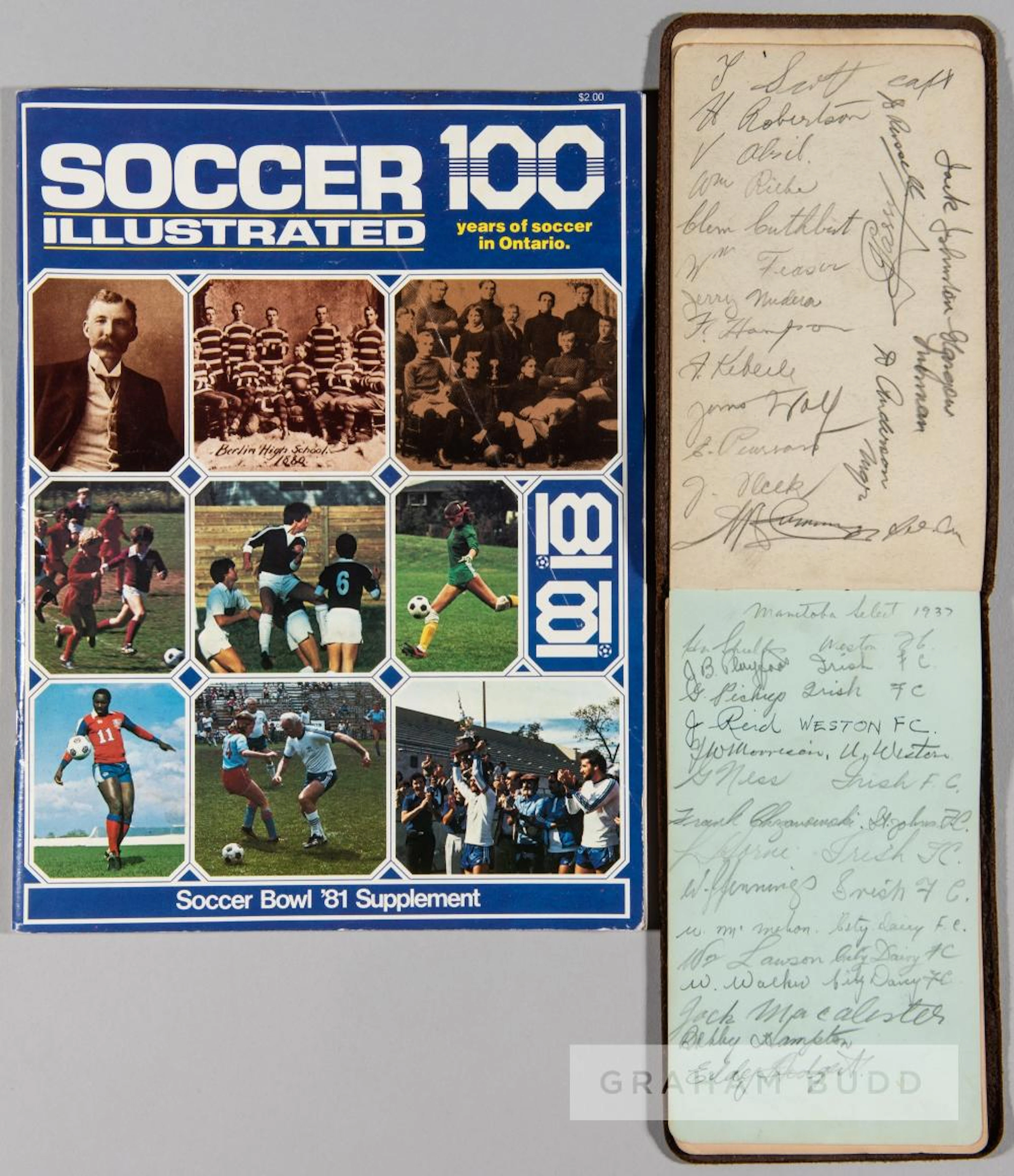 CHARLTON ATHLETIC TOUR TO CANADA/USA AUTOGRAPH BOOK, CIRCA 1937