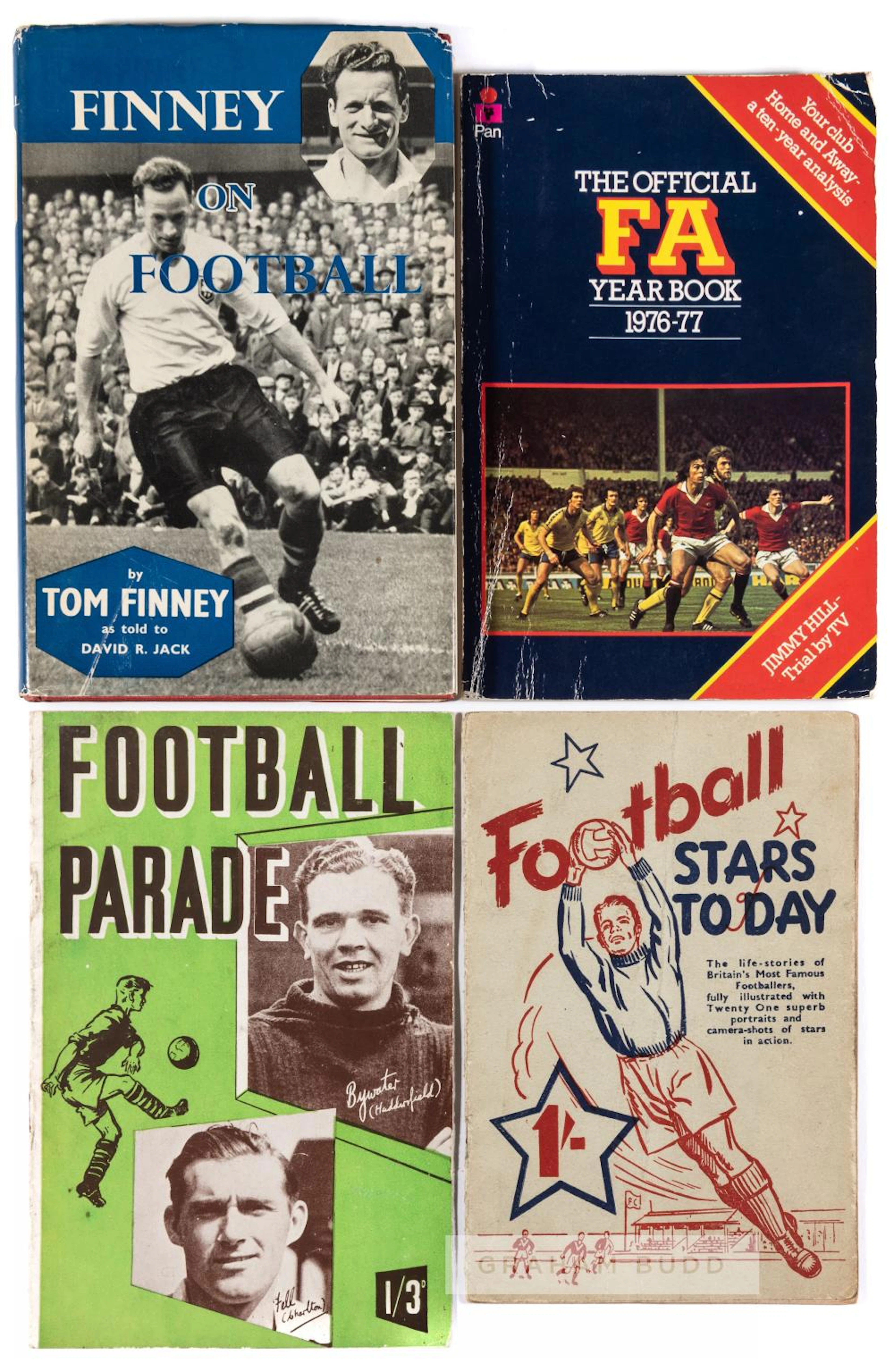 A quantity of football-related books and annuals