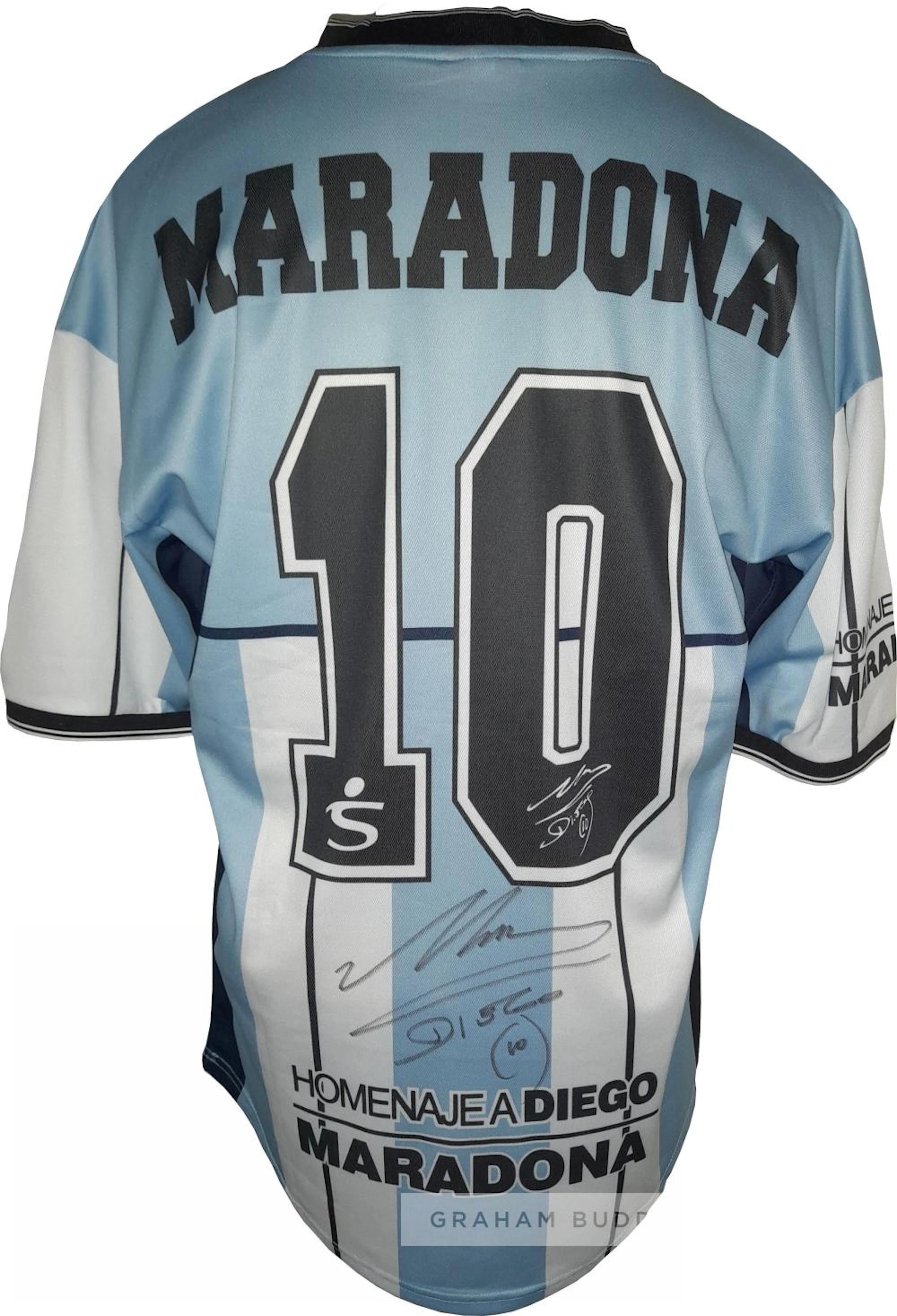 Diego Maradona signed Argentina national team tribute jersey
