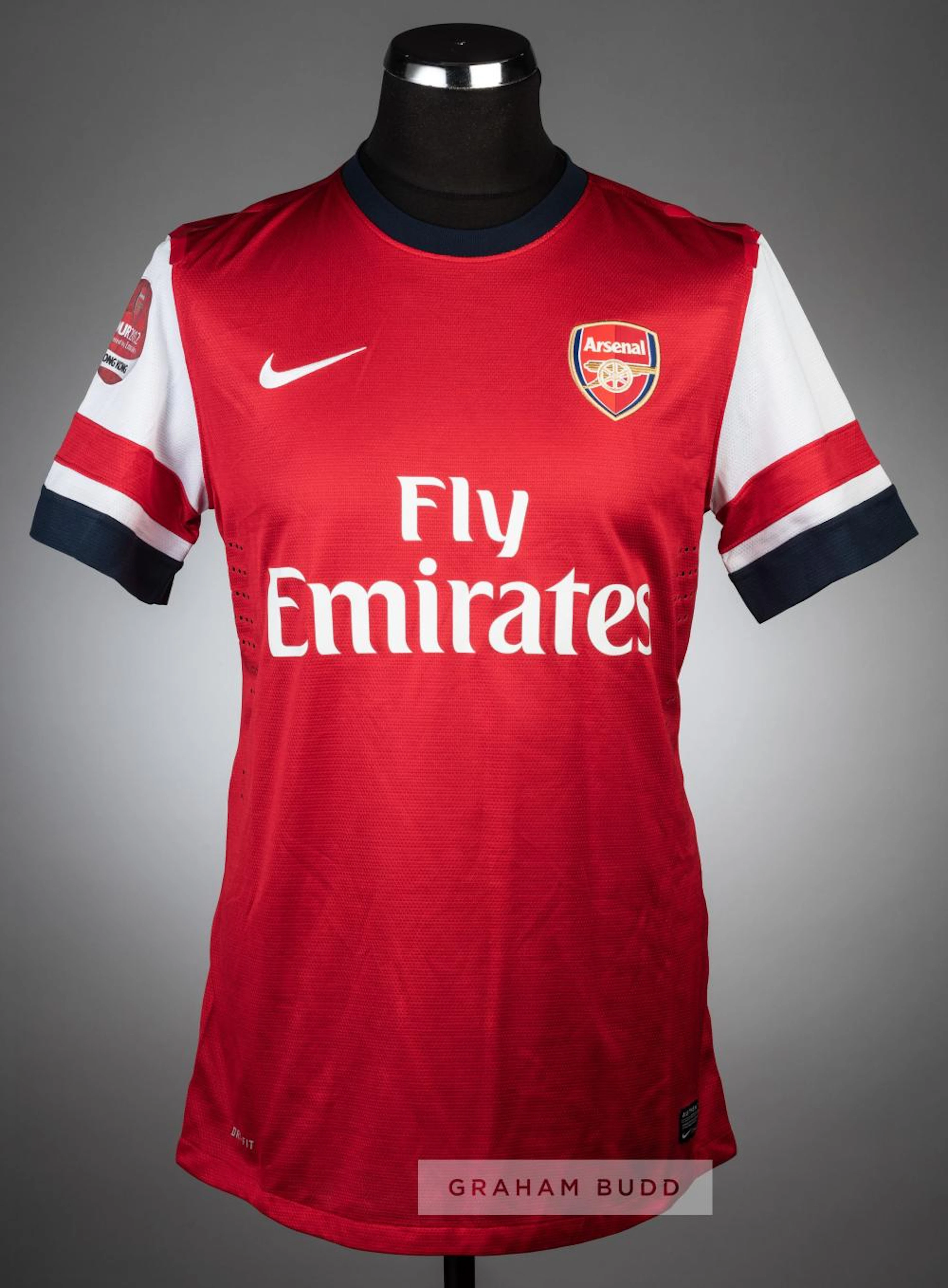Benik Afobe red and white Arsenal no.38 home jersey v...