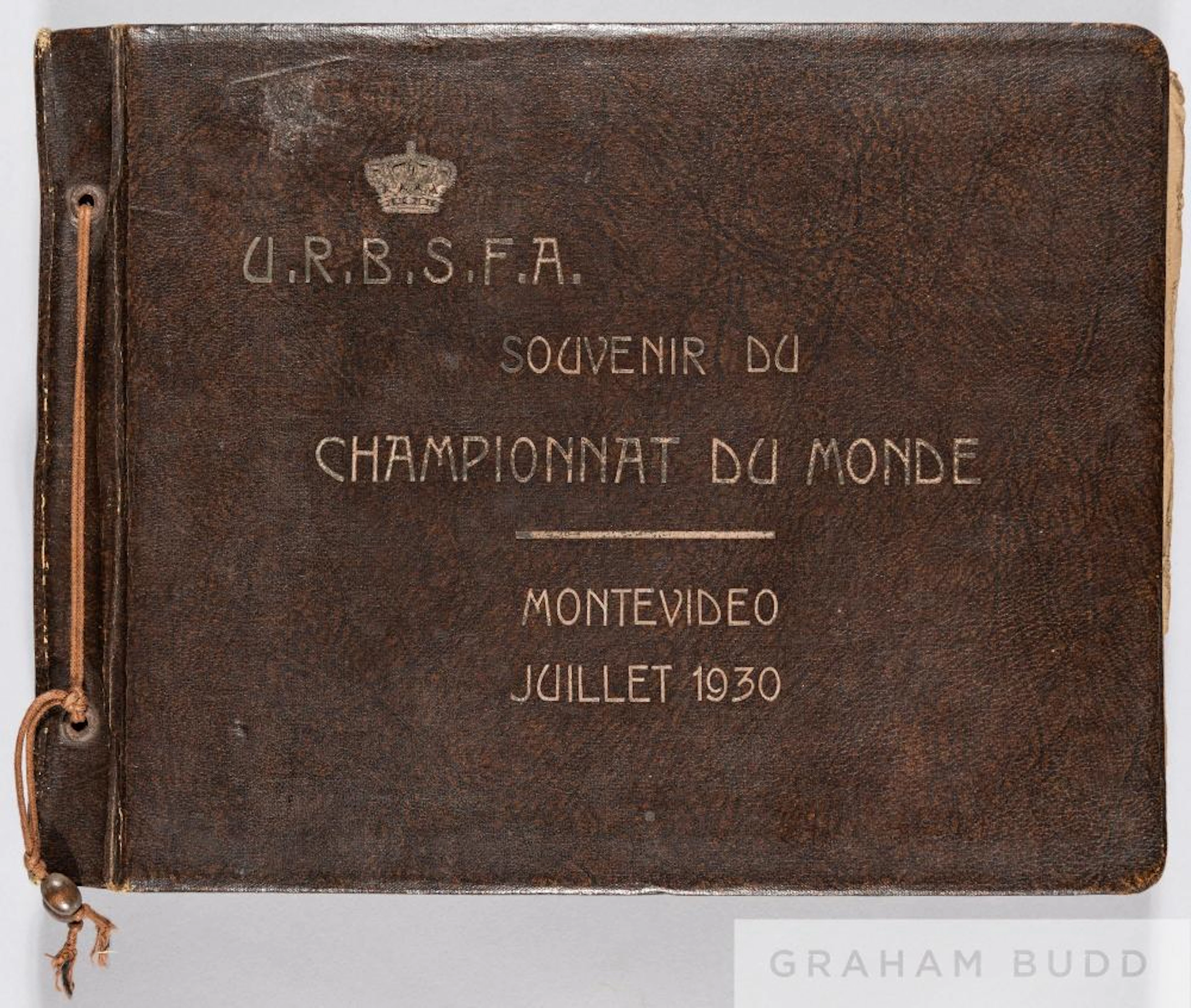 World Cup 1930 large photograph album bearing initials...