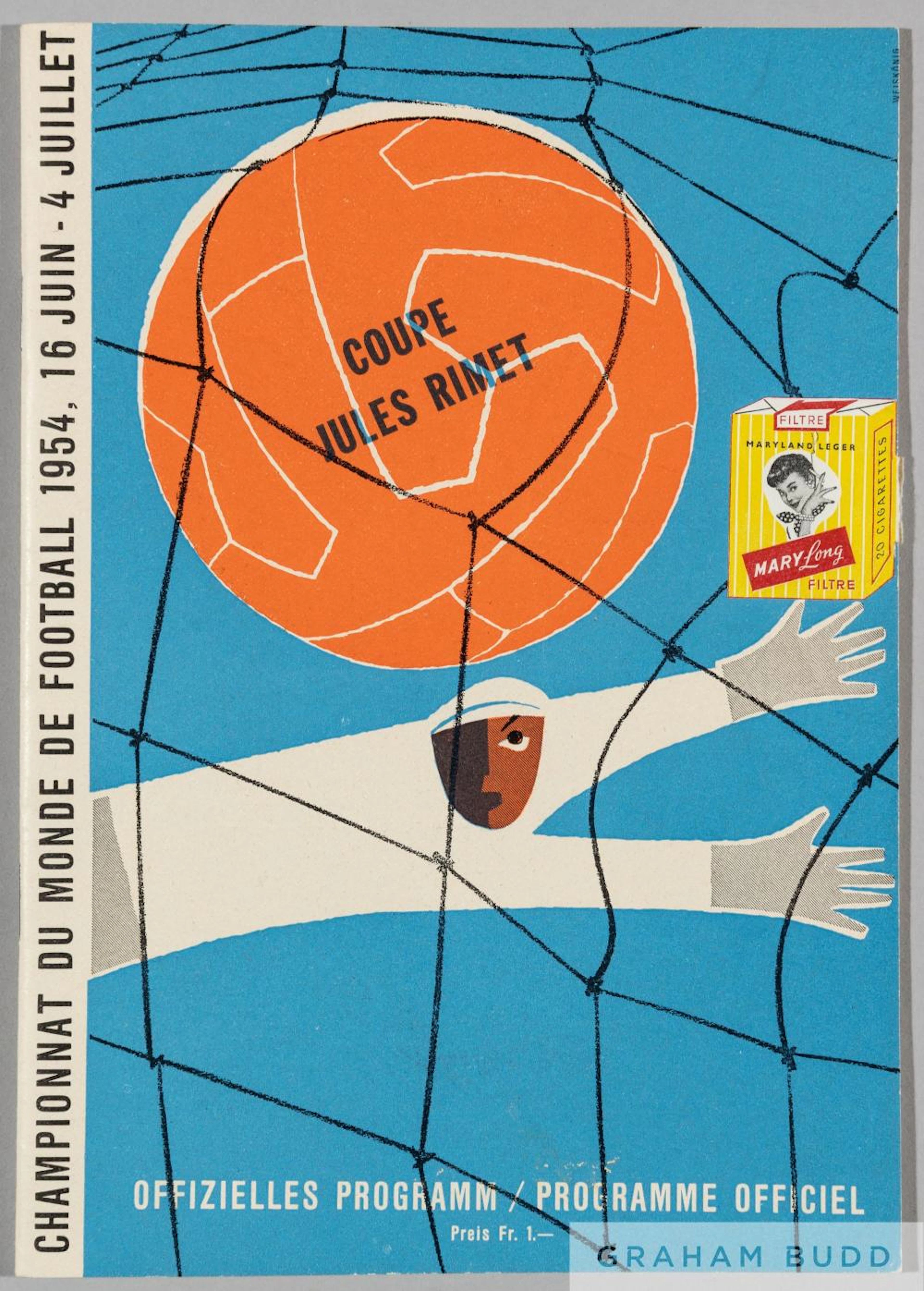 1954 World Cup programme signed by the Mexico team in the...