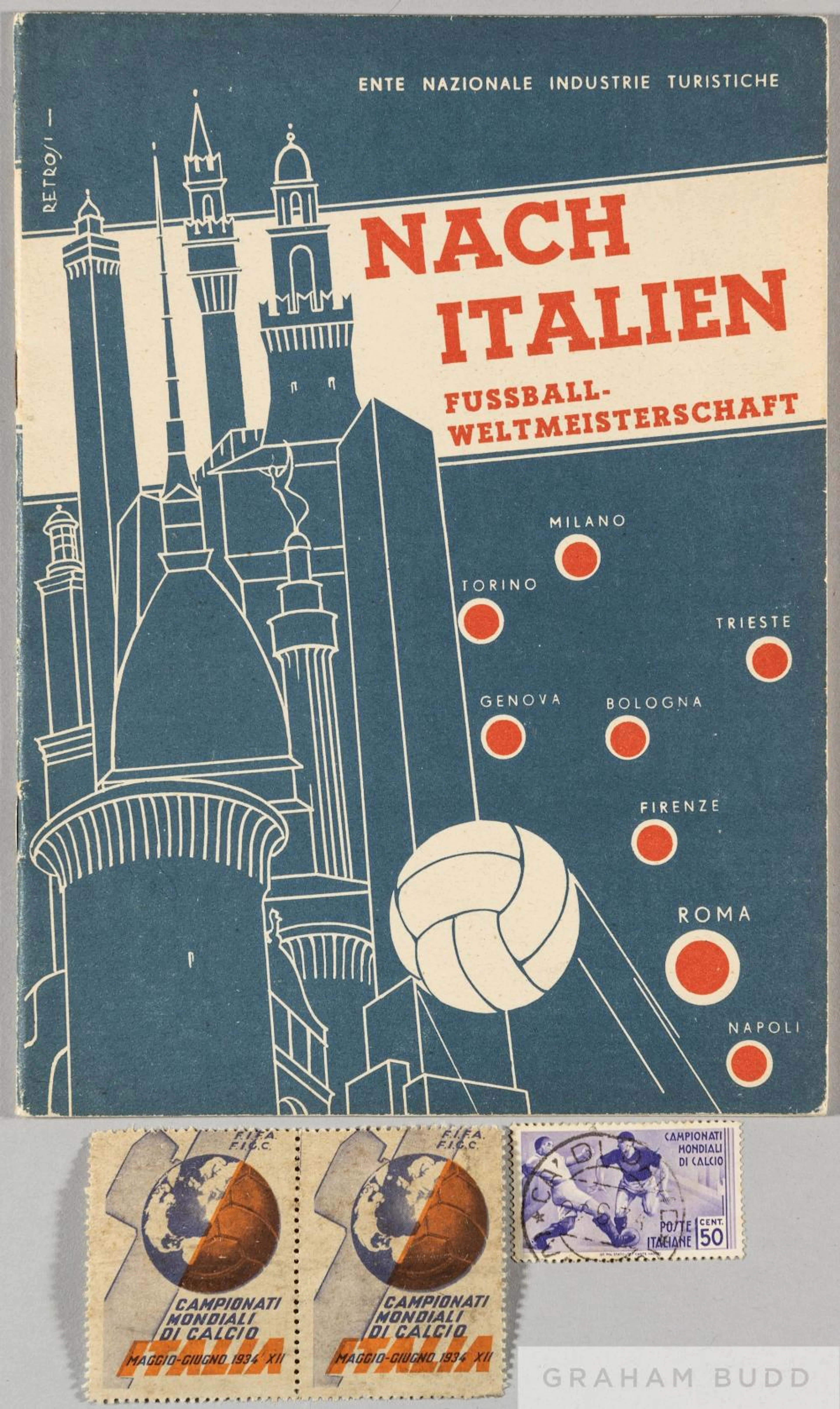 World Cup Italy 1934 small brochure issued by Italian...