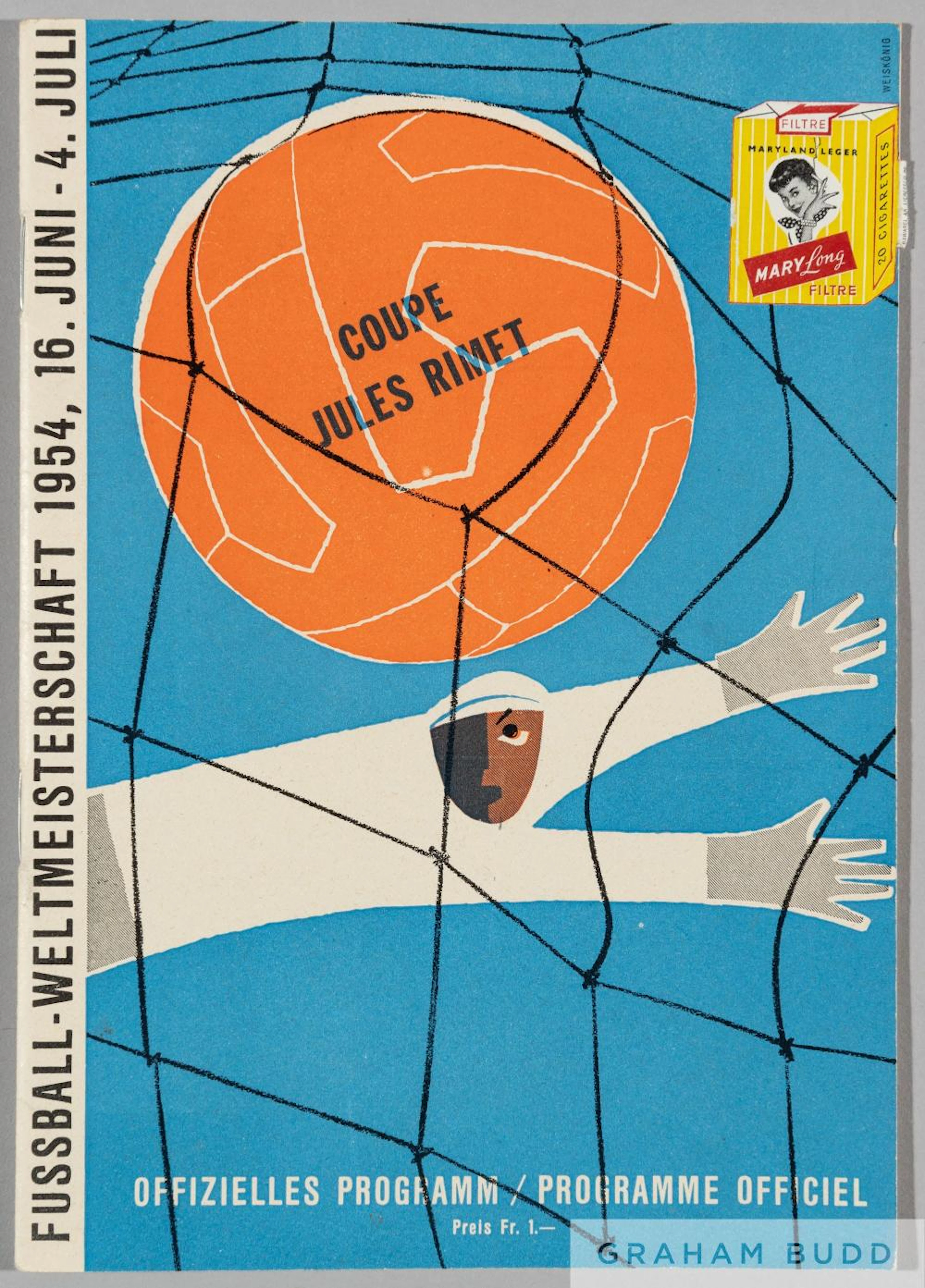 1954 World Cup programme signed by the Turkey team in the...