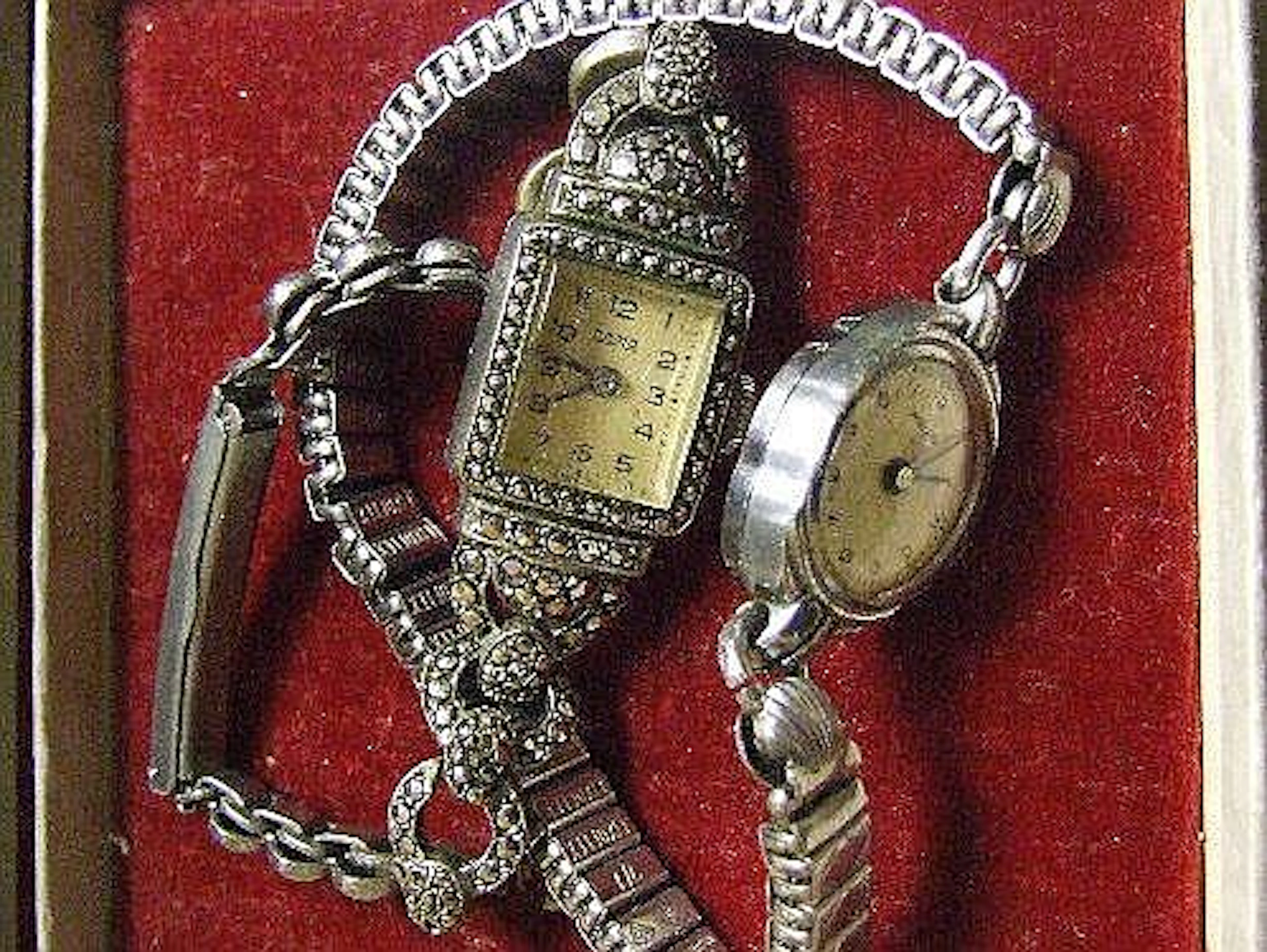 Two 1920's style ladies cocktail watches by Mulco