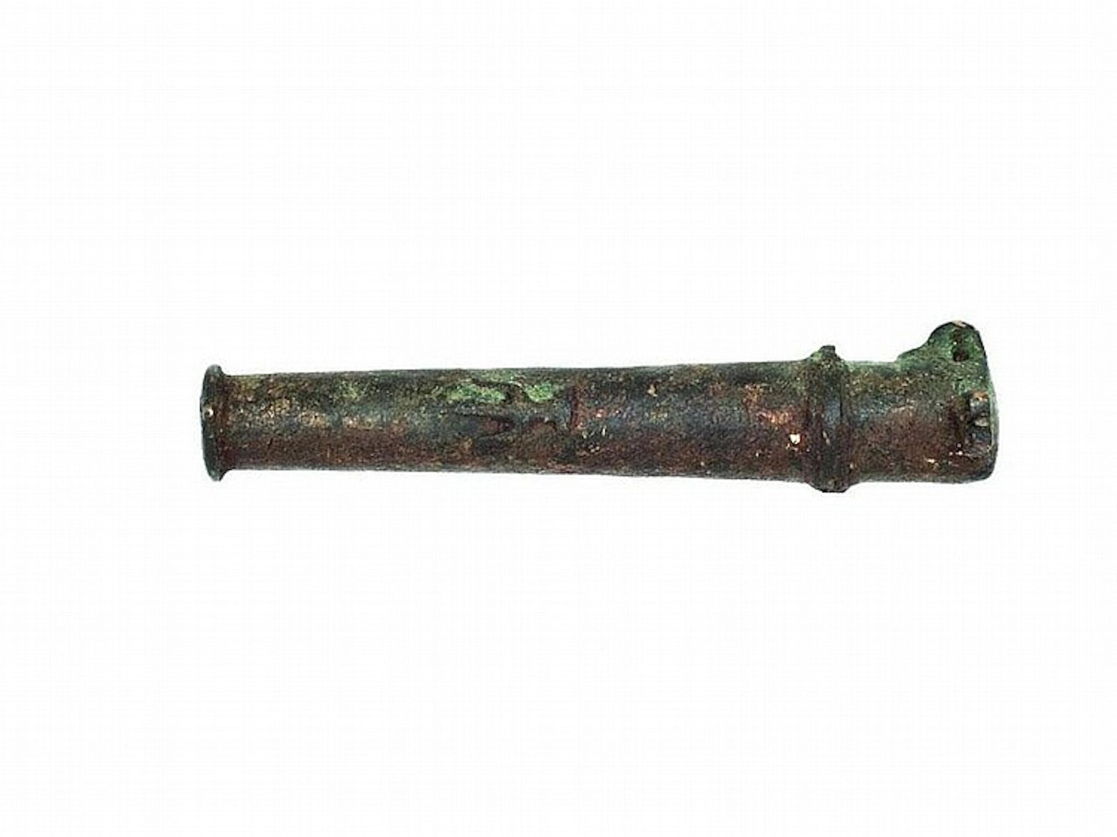 AN INDIAN BRONZE BARREL, A HELMET IN 15TH CENTURY