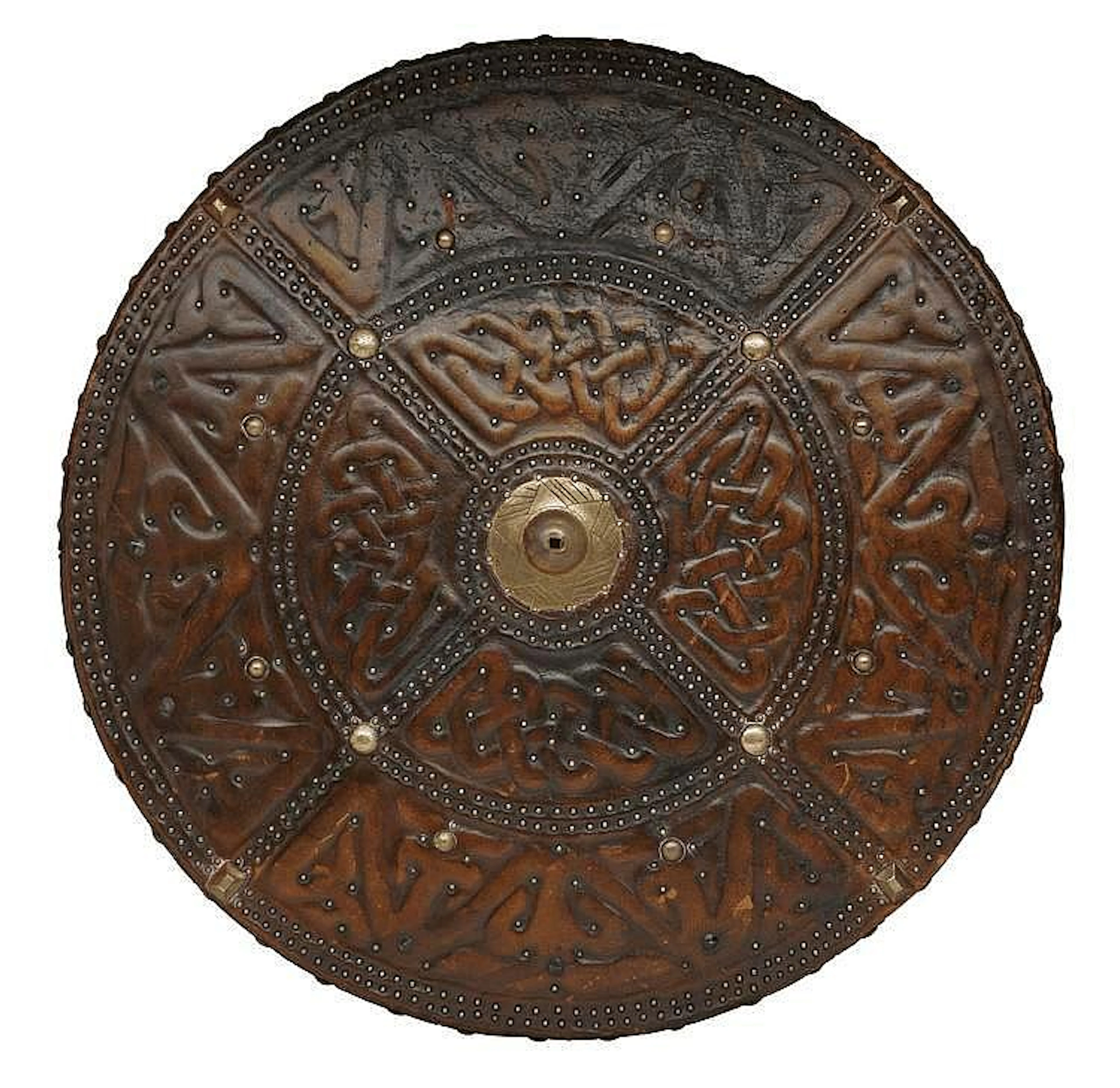 A TARGE IN SCOTTISH 18TH CENTURY STYLE, LATE