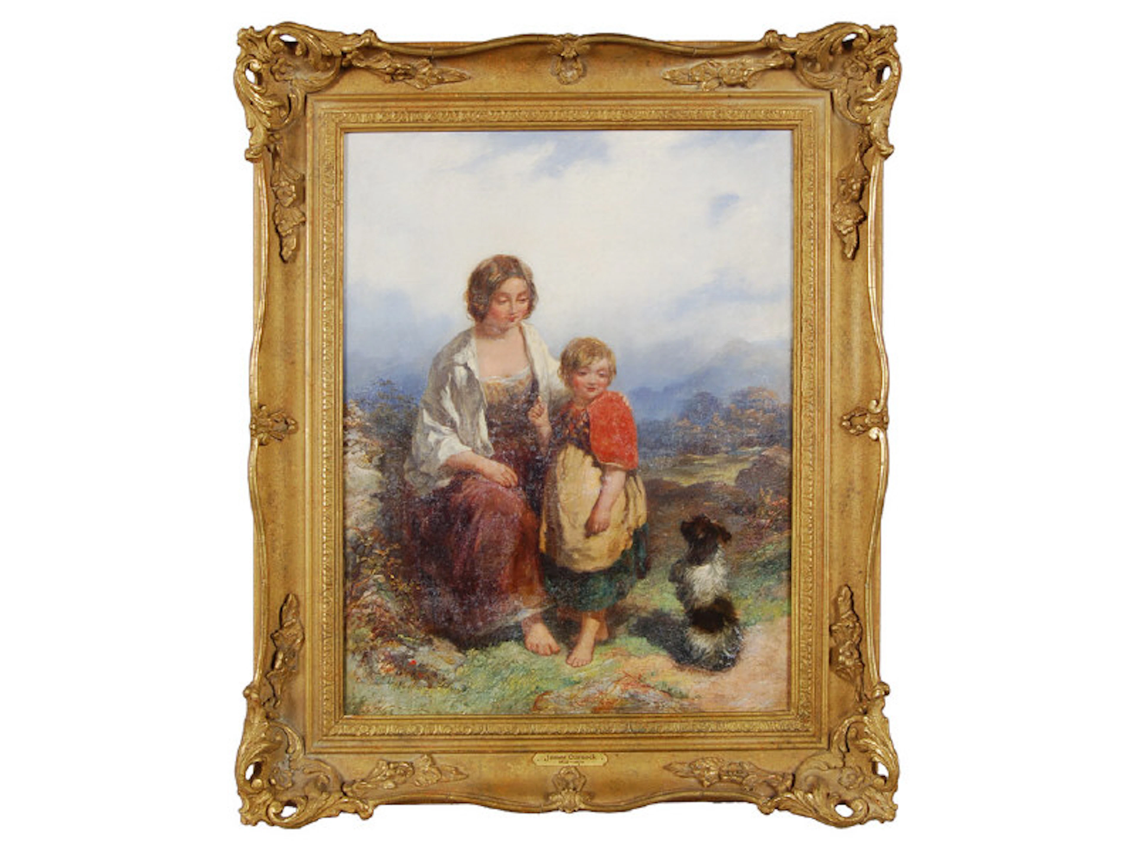 James Curnock oil painting on canvas, a mother