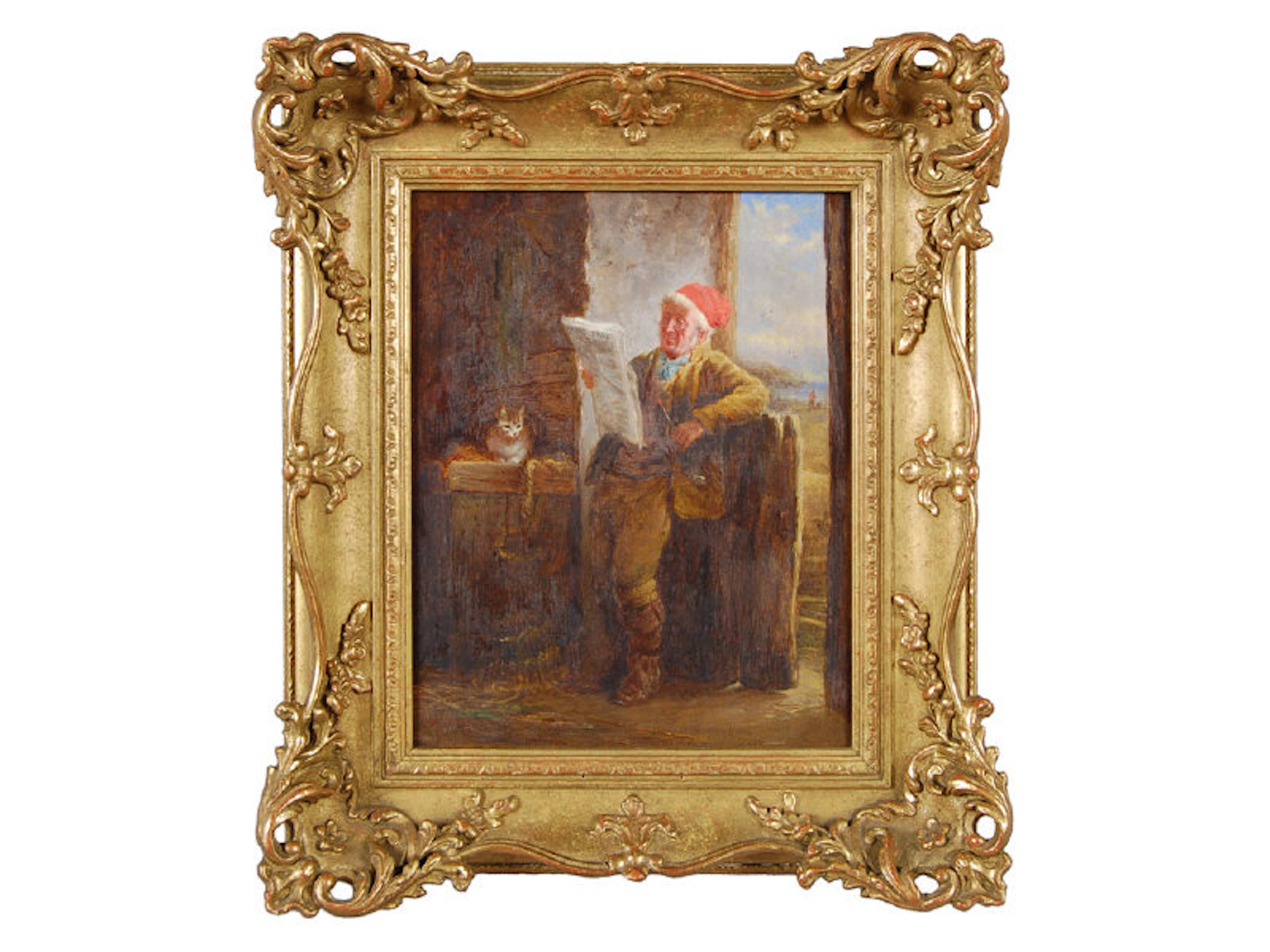 George Hepper oil painting on panel, depicting
