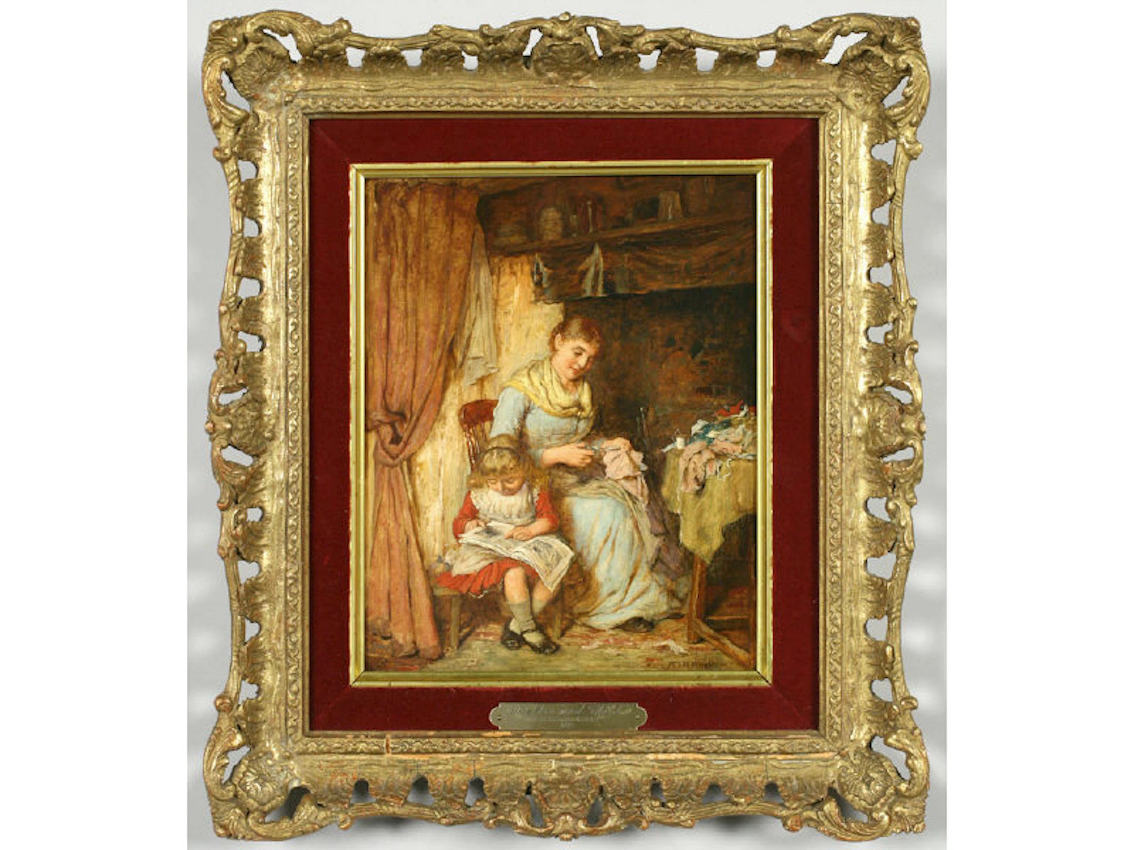 Robert W. Wright oil painting on panel depicting