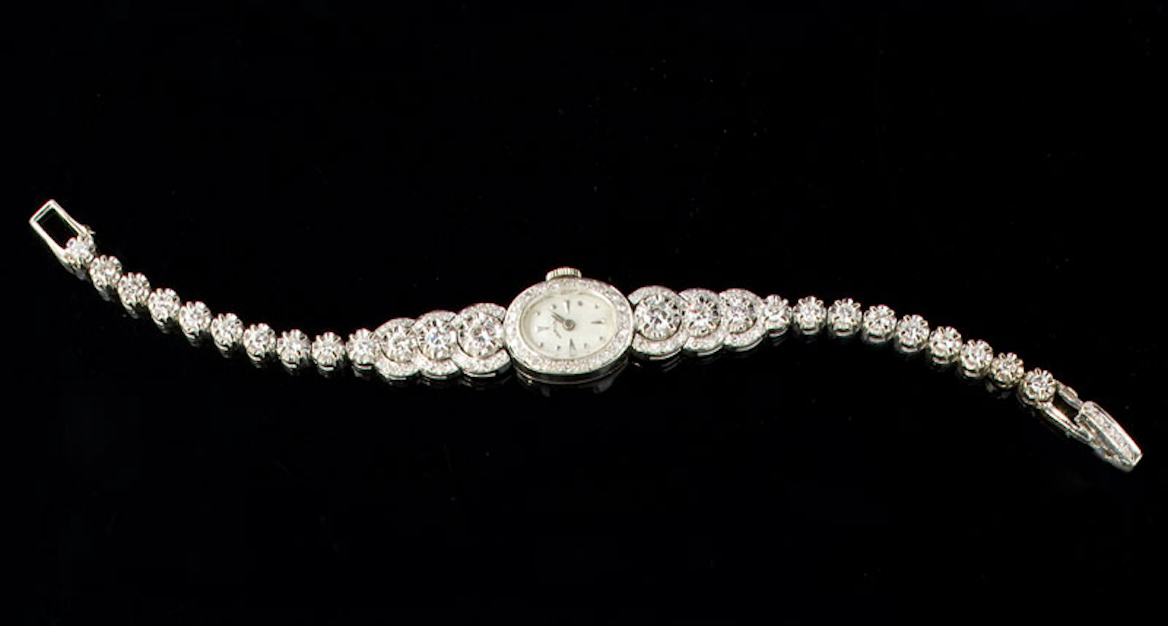 Ladies 14K gold and diamond Hamilton watch