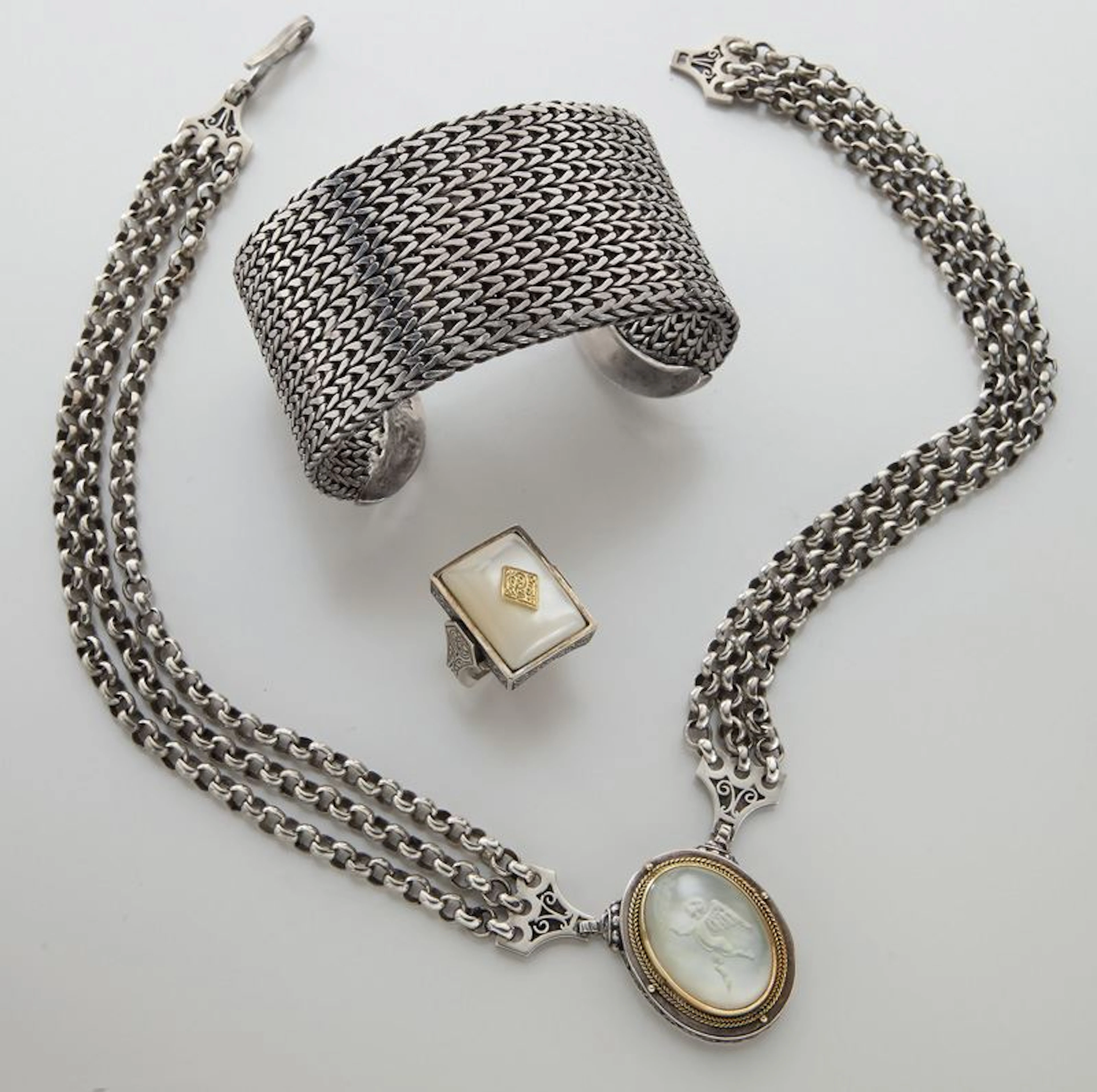 3 pcs. Konstantino and John Hardy sterling jewelry