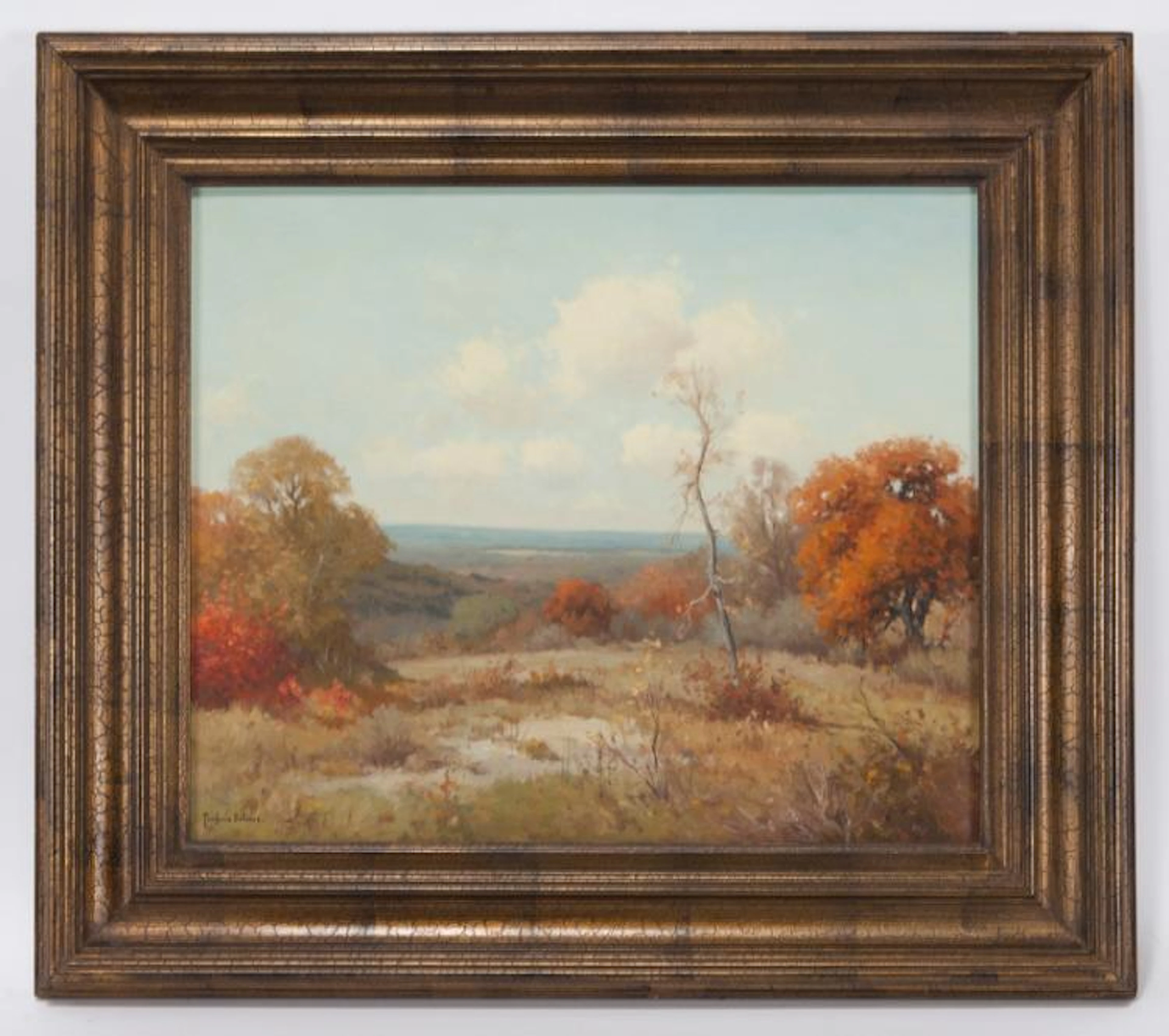 Porfirio Salinas "Autumn in Hill Country" oil