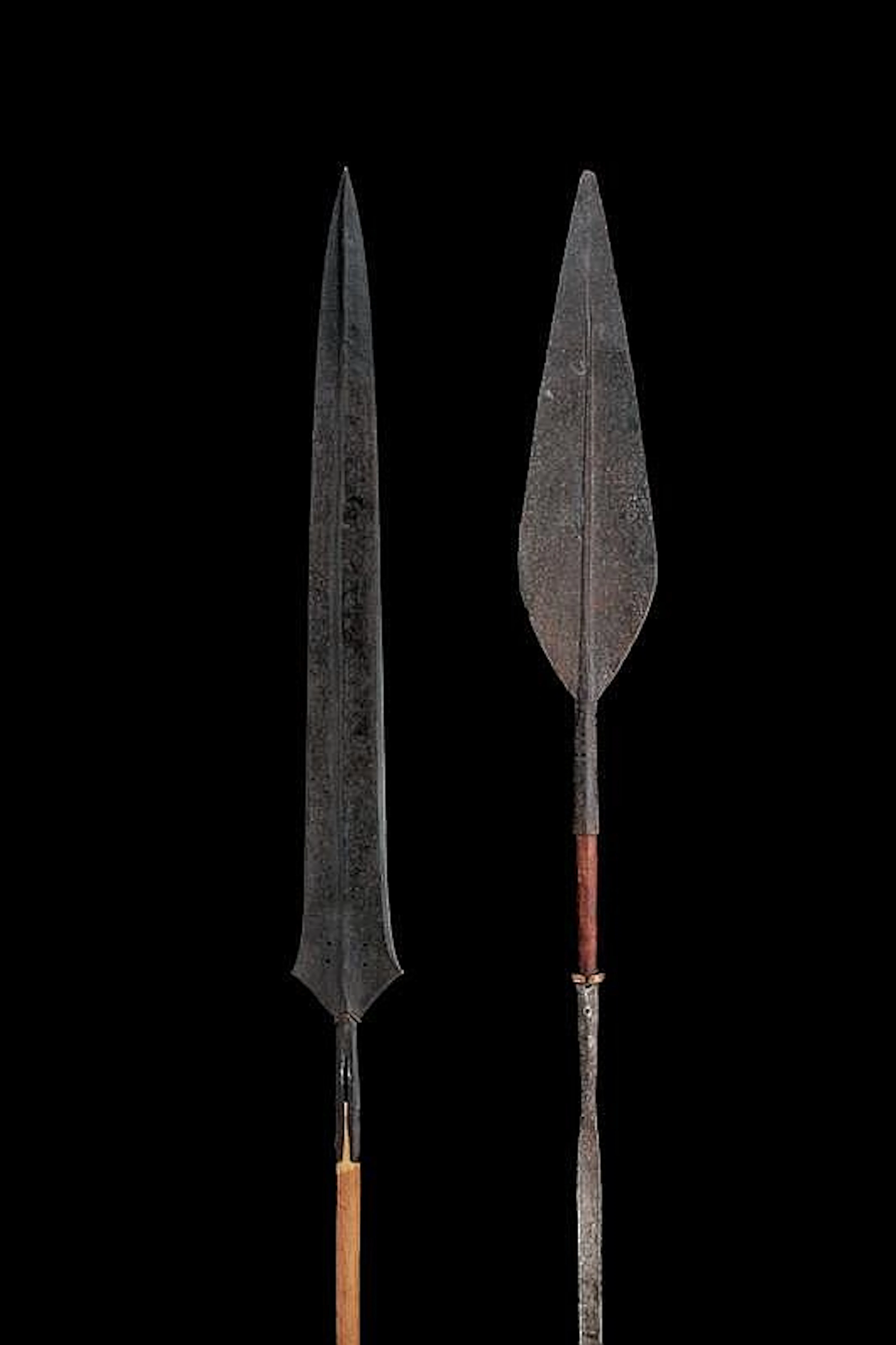 A lot of two Massai lances